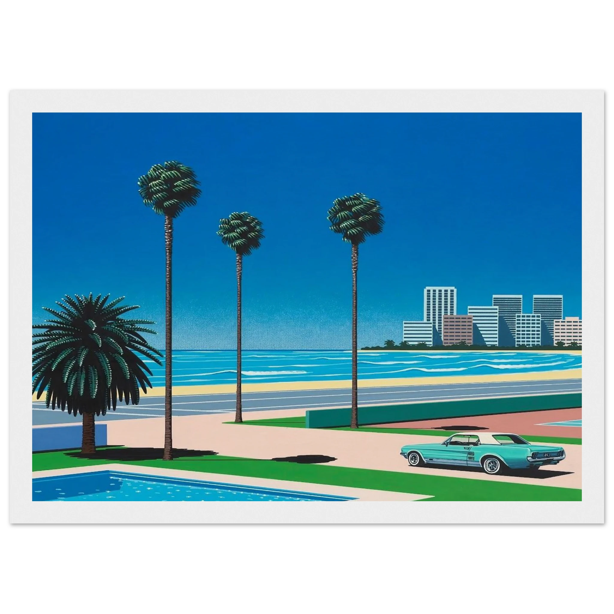 Sunshine Reggae Framed Poster | Hiroshi Nagai Framed Prints Wall Art | Hiroshi Nagai Prints