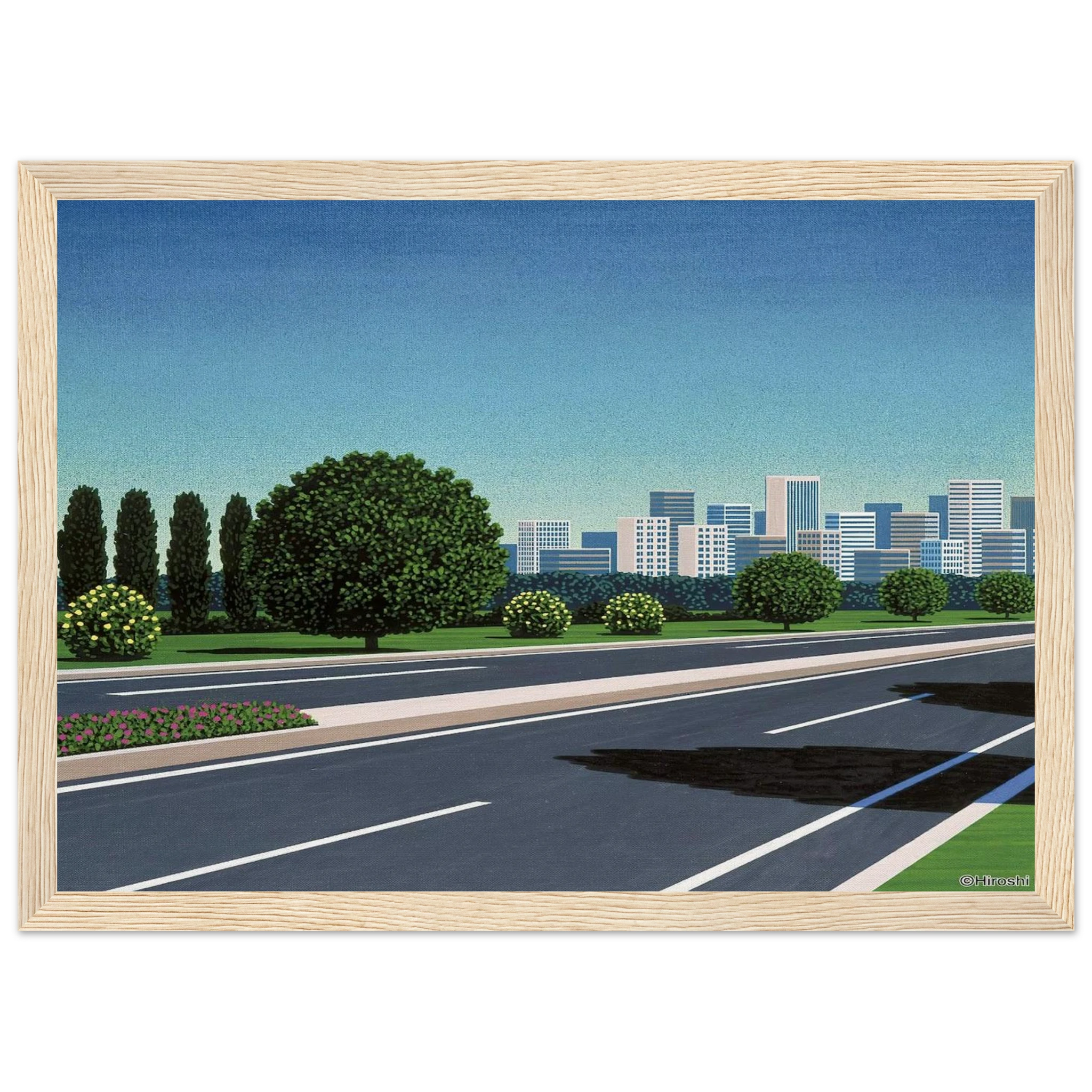 City Highway Framed Poster | Hiroshi Nagai Framed Prints Wall Art | Hiroshi Nagai Prints