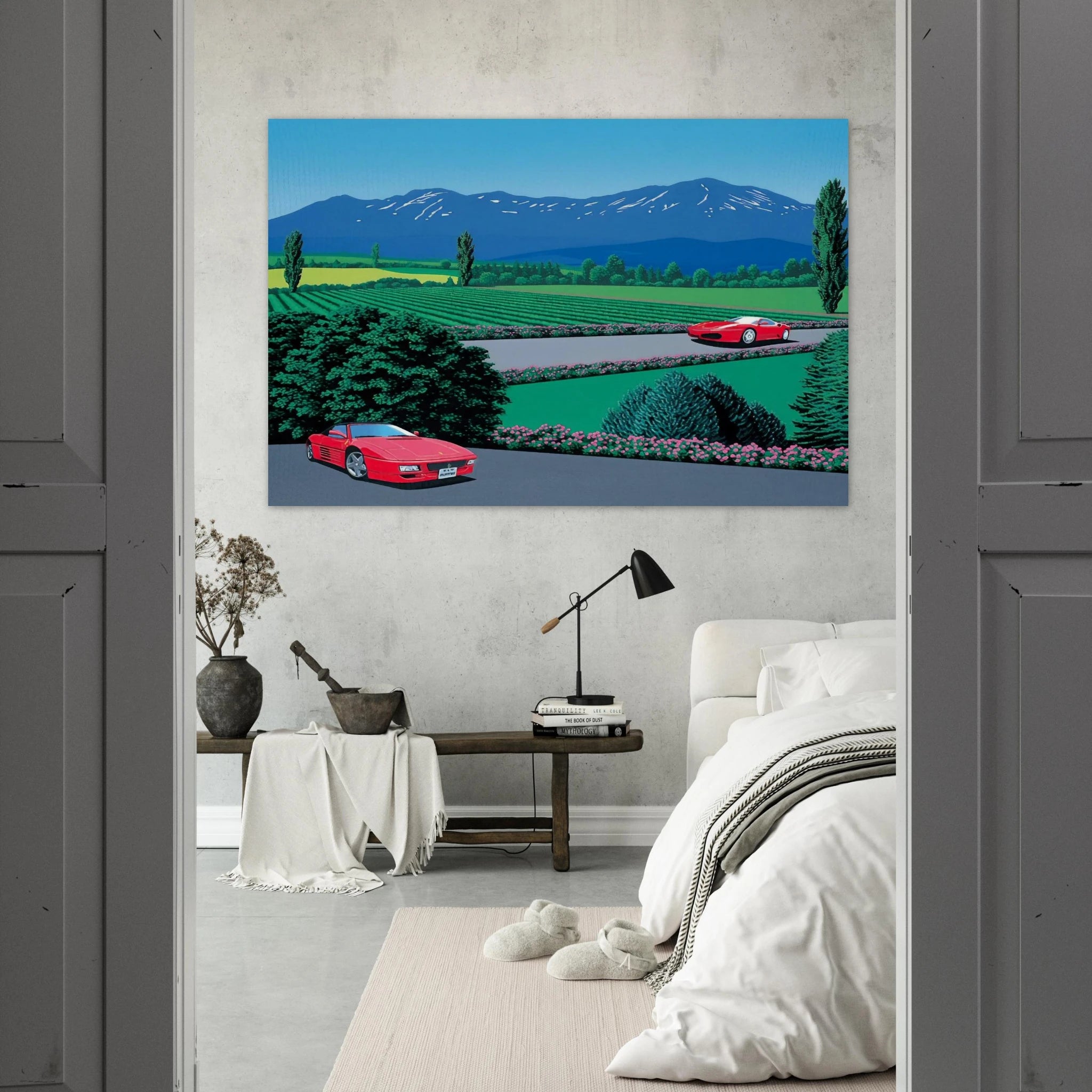 Ferraris traversing the lands Poster | Hiroshi Nagai Poster | Hiroshi Nagai Prints