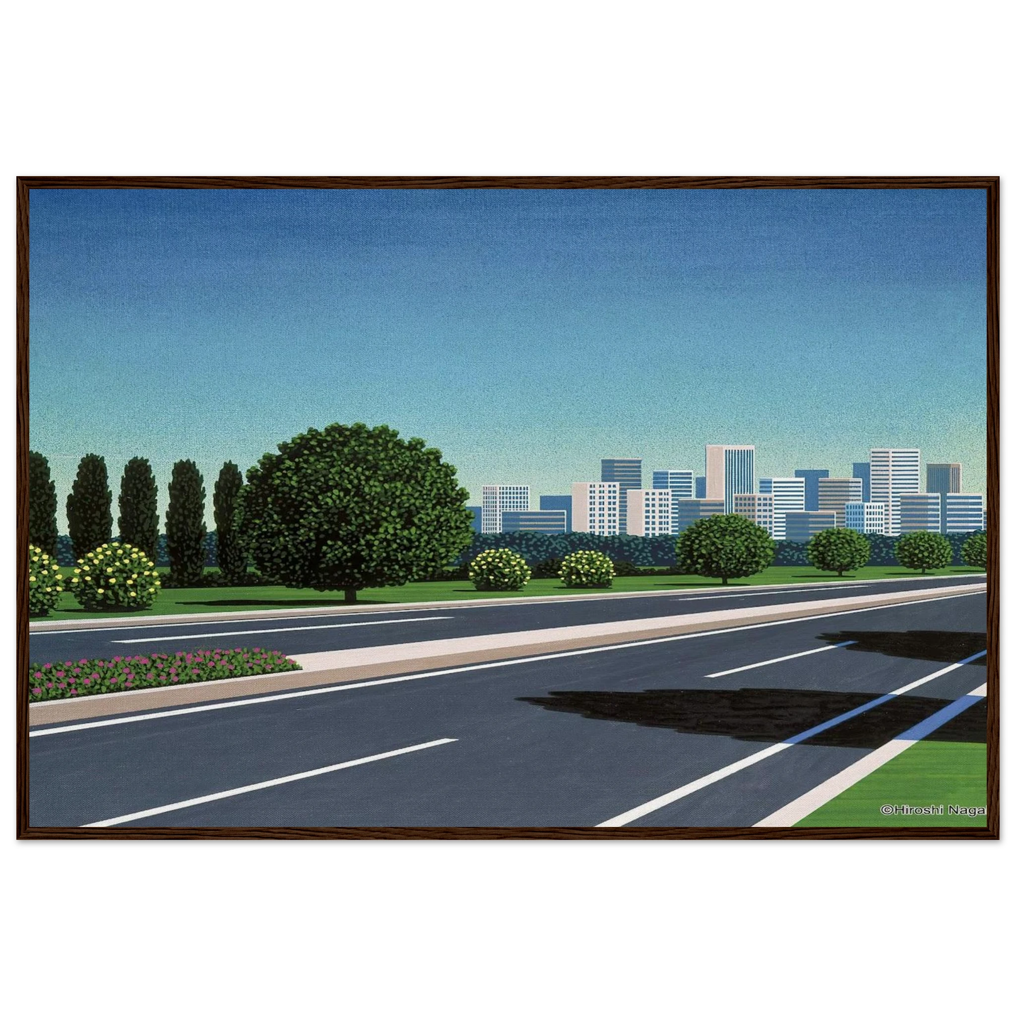 City Highway Framed Poster | Hiroshi Nagai Framed Prints Wall Art | Hiroshi Nagai Prints