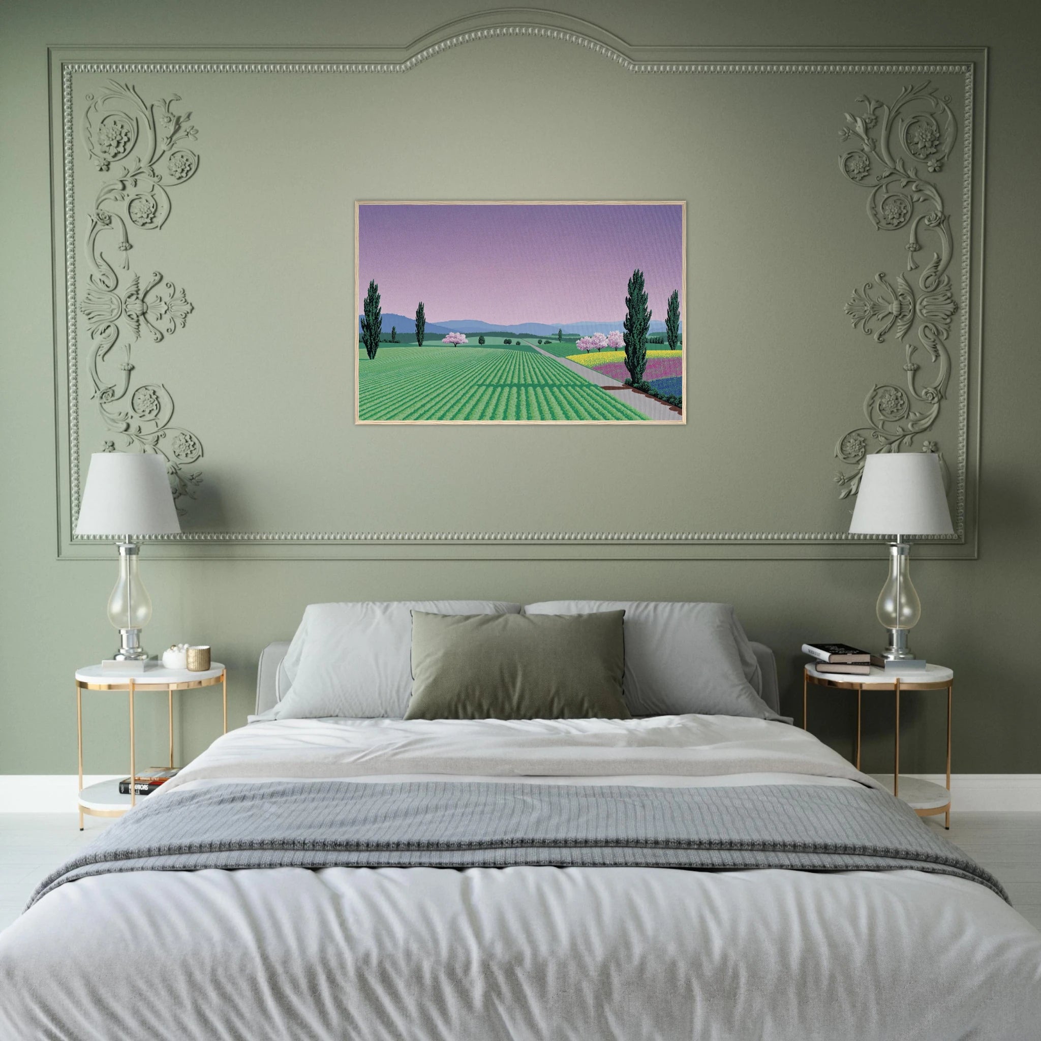 Farmlands Framed Poster | Hiroshi Nagai Framed Prints Wall Art | Hiroshi Nagai Prints