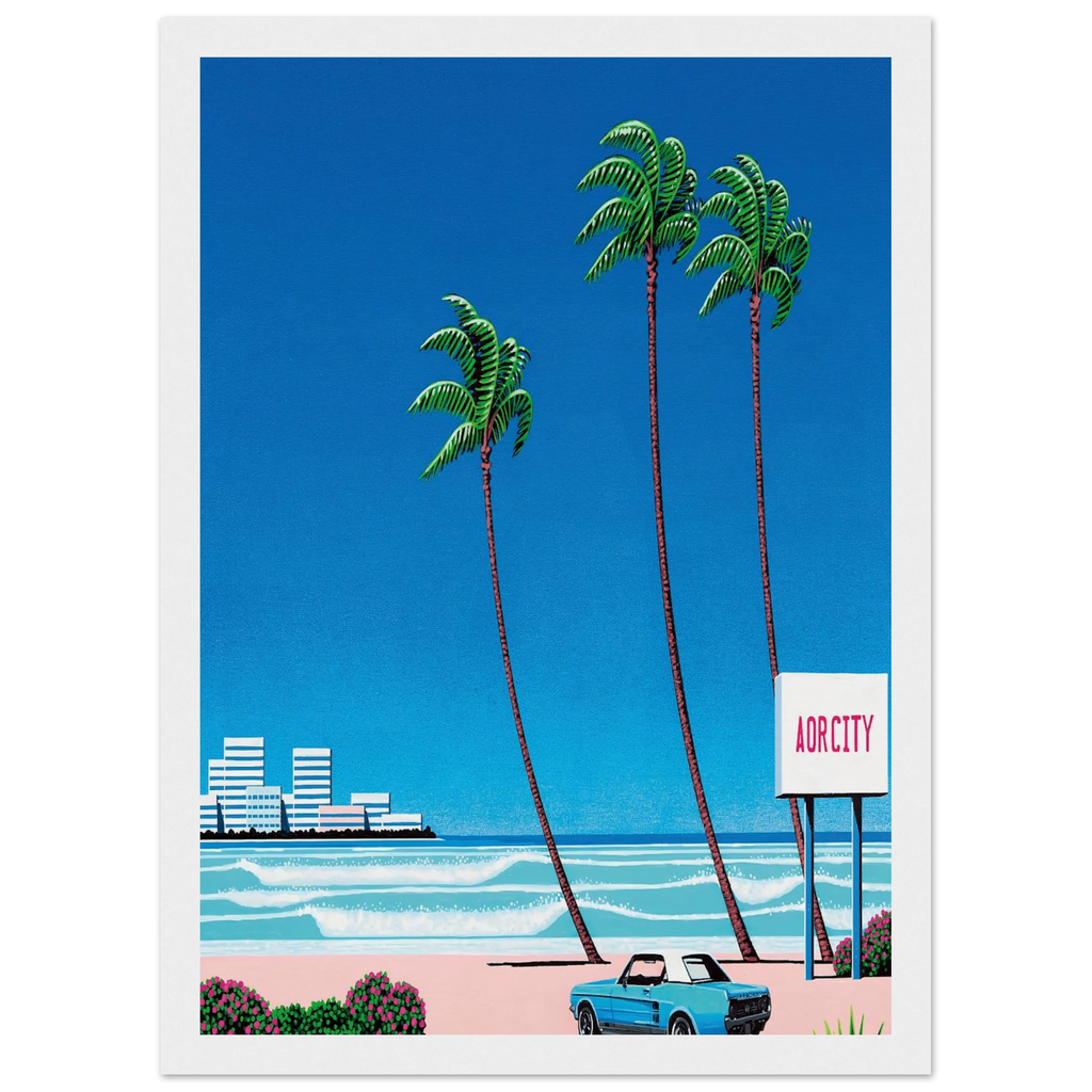 Light Mellow Sealine Framed Poster | Hiroshi Nagai Framed Prints Wall Art | Hiroshi Nagai Prints