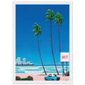 Light Mellow Sealine Framed Poster | Hiroshi Nagai Framed Prints Wall Art | Hiroshi Nagai Prints