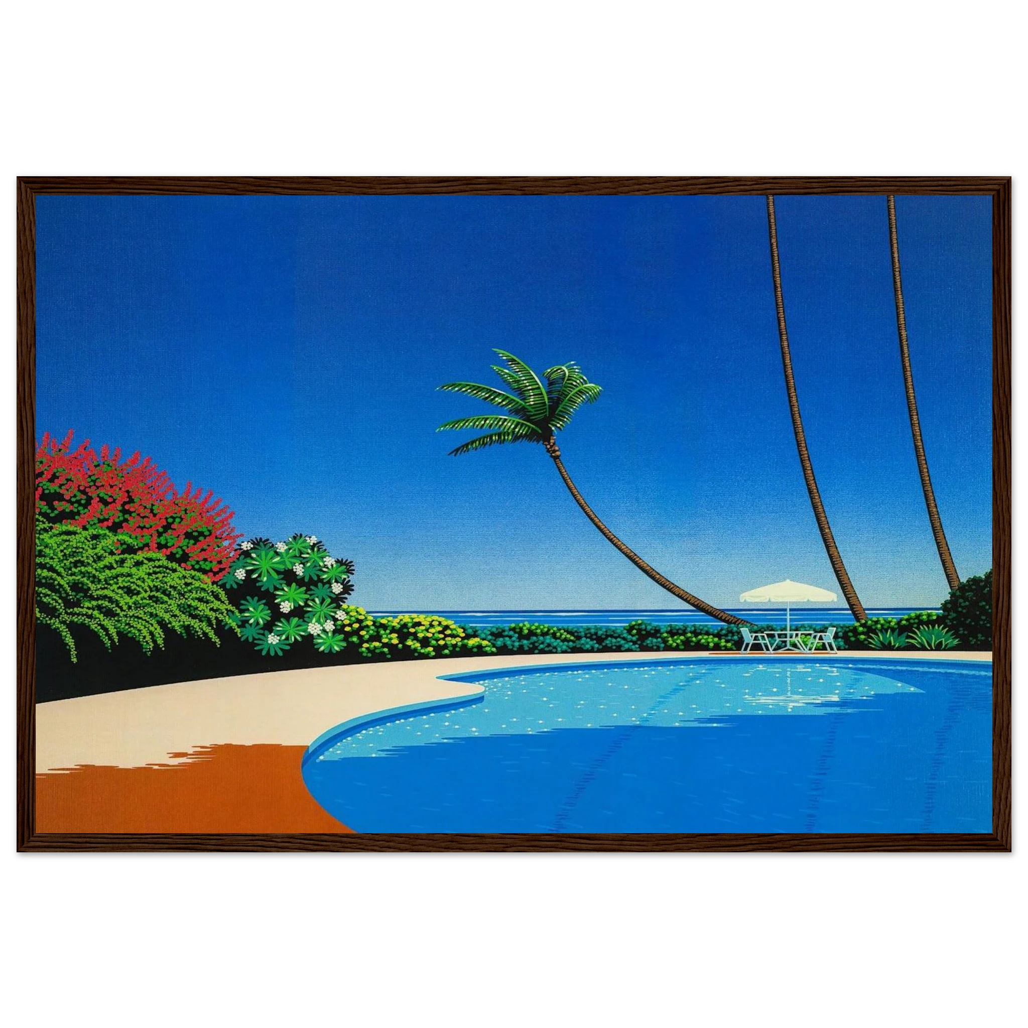 Shade of Palm Grove II Framed Poster | Hiroshi Nagai Framed Prints Wall Art | Hiroshi Nagai Prints