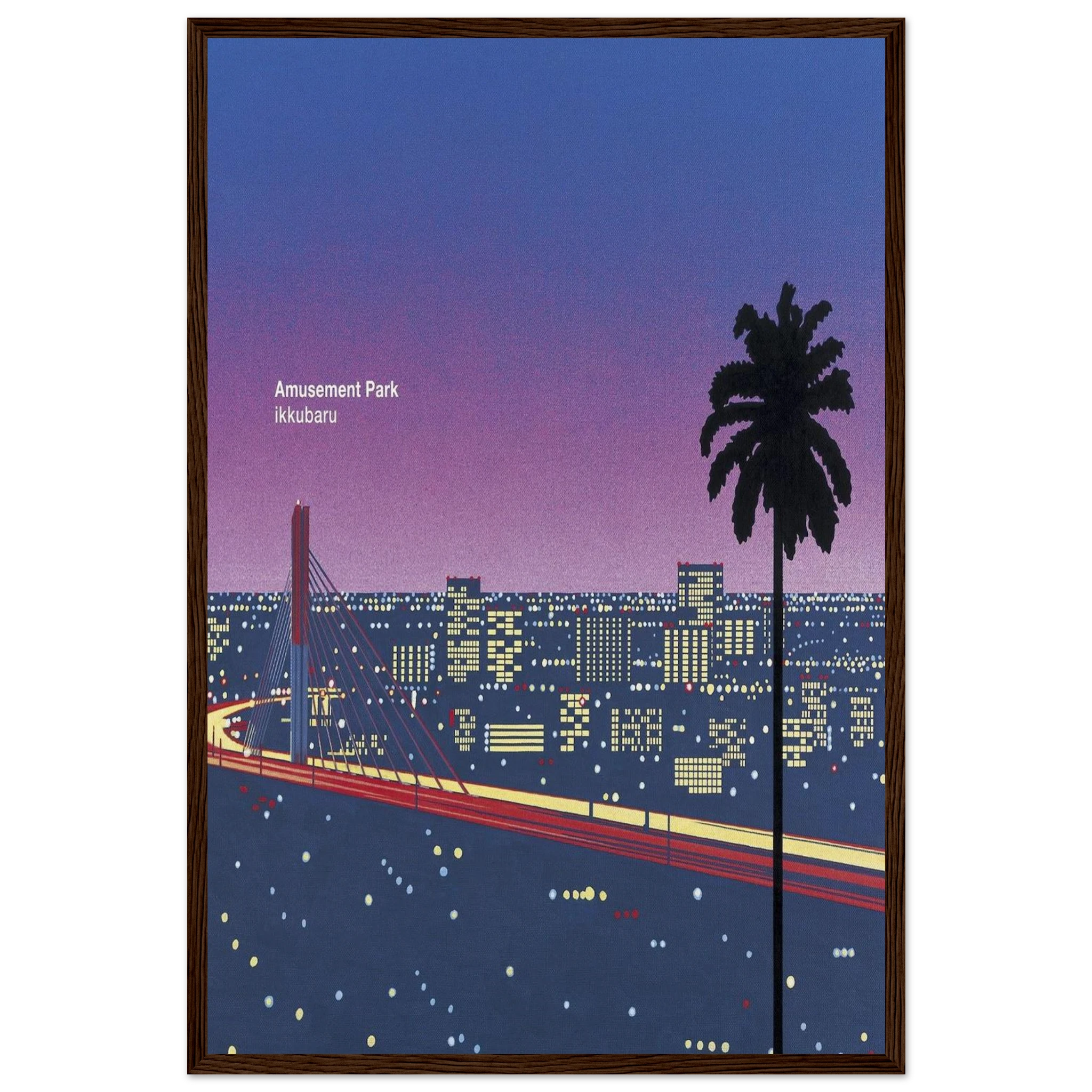 Ikkubaru Amusement City Framed Poster | Hiroshi Nagai Framed Prints Wall Art | Hiroshi Nagai Prints