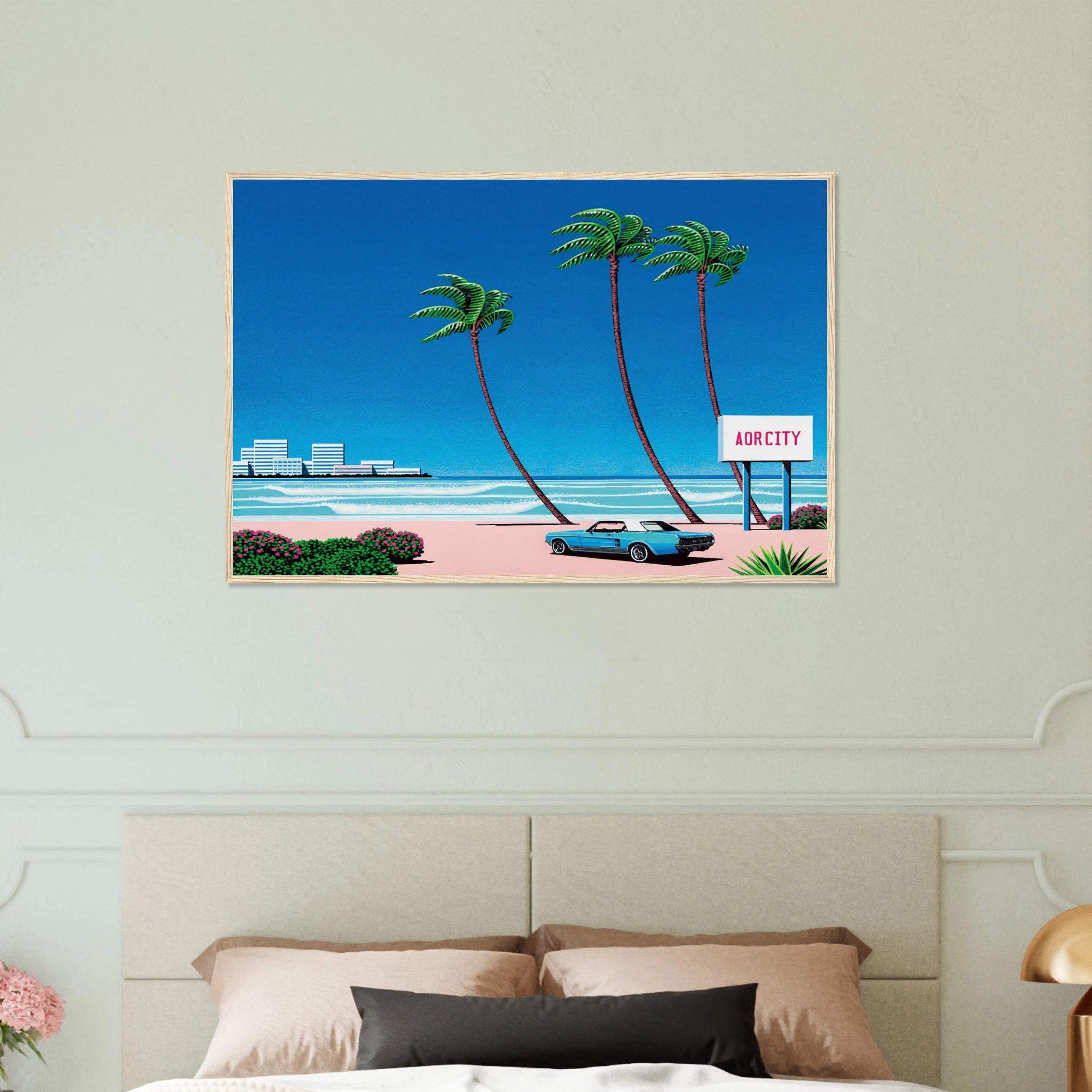 Light Mellow Sealine Framed Poster | Hiroshi Nagai Framed Prints Wall Art | Hiroshi Nagai Prints
