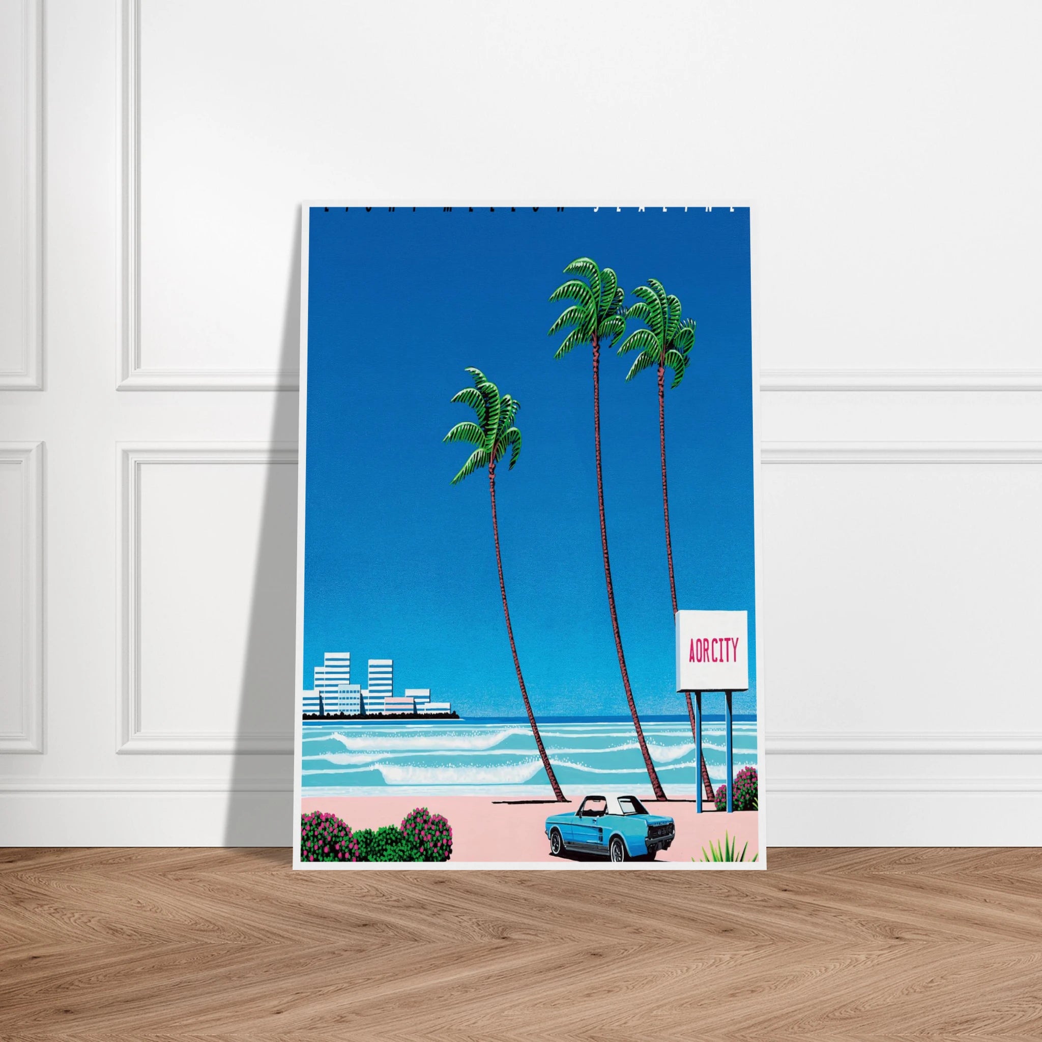 Light Mellow Sealine Framed Poster | Hiroshi Nagai Framed Prints Wall Art | Hiroshi Nagai Prints