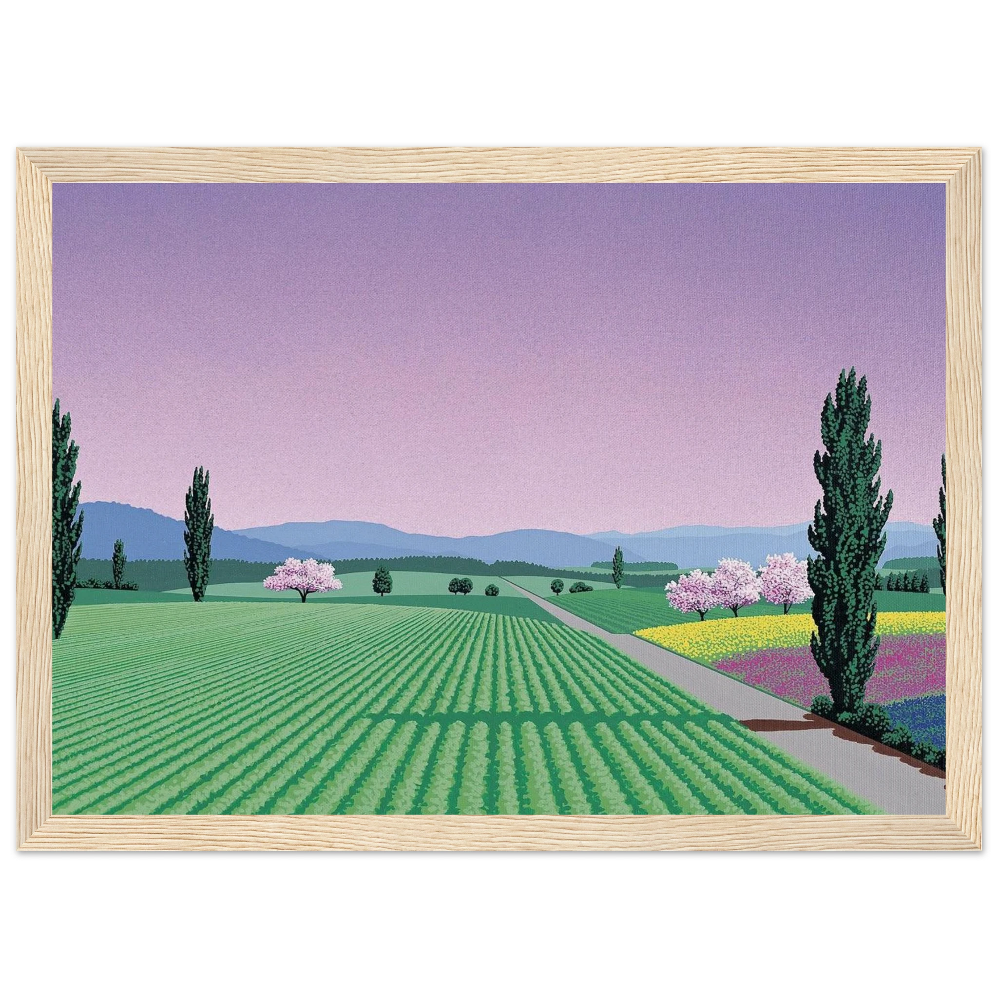 Farmlands Framed Poster | Hiroshi Nagai Framed Prints Wall Art | Hiroshi Nagai Prints