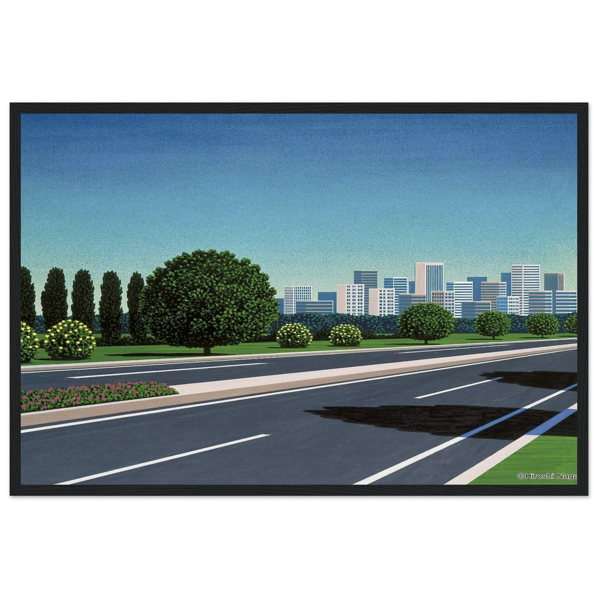 City Highway Framed Poster | Hiroshi Nagai Framed Prints Wall Art | Hiroshi Nagai Prints