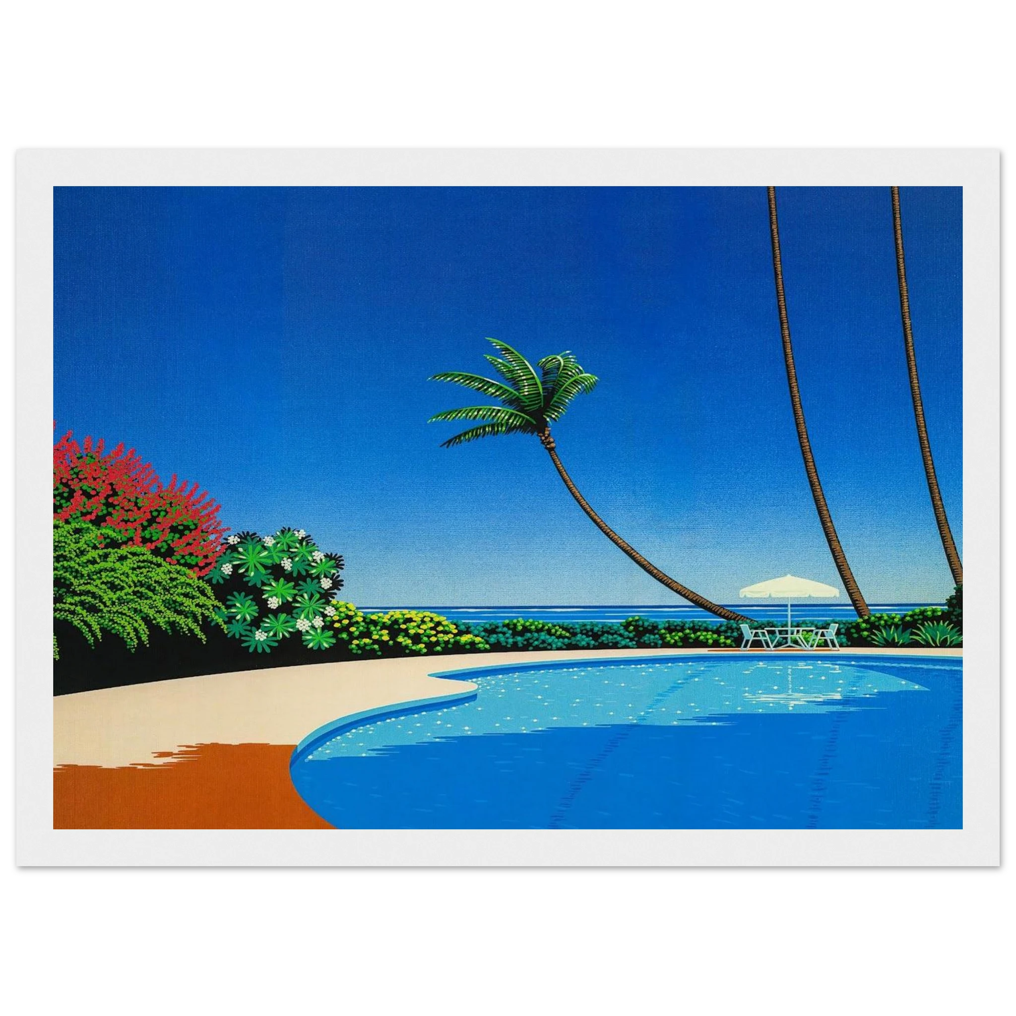 Shade of Palm Grove II Framed Poster | Hiroshi Nagai Framed Prints Wall Art | Hiroshi Nagai Prints