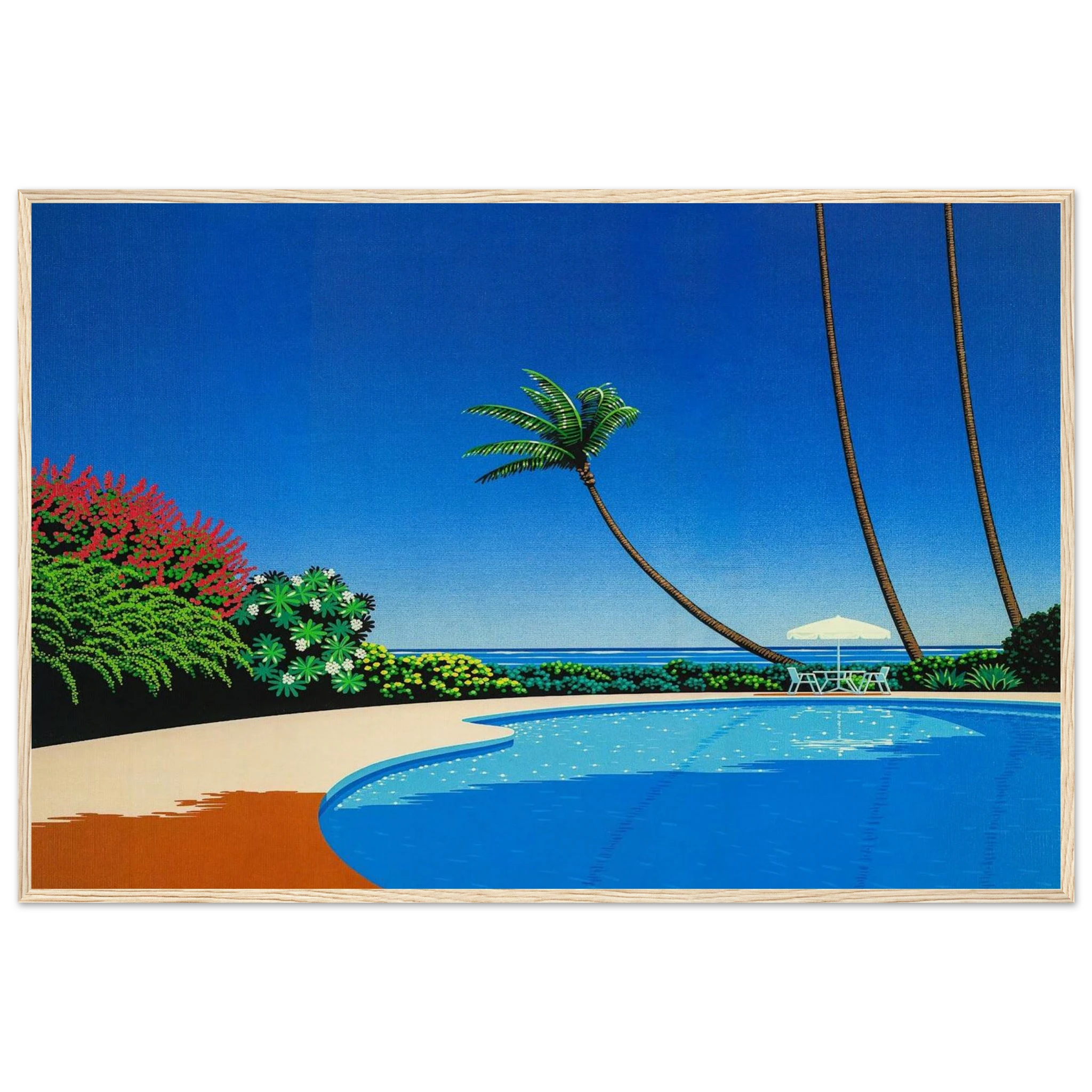Shade of Palm Grove II Framed Poster | Hiroshi Nagai Framed Prints Wall Art | Hiroshi Nagai Prints