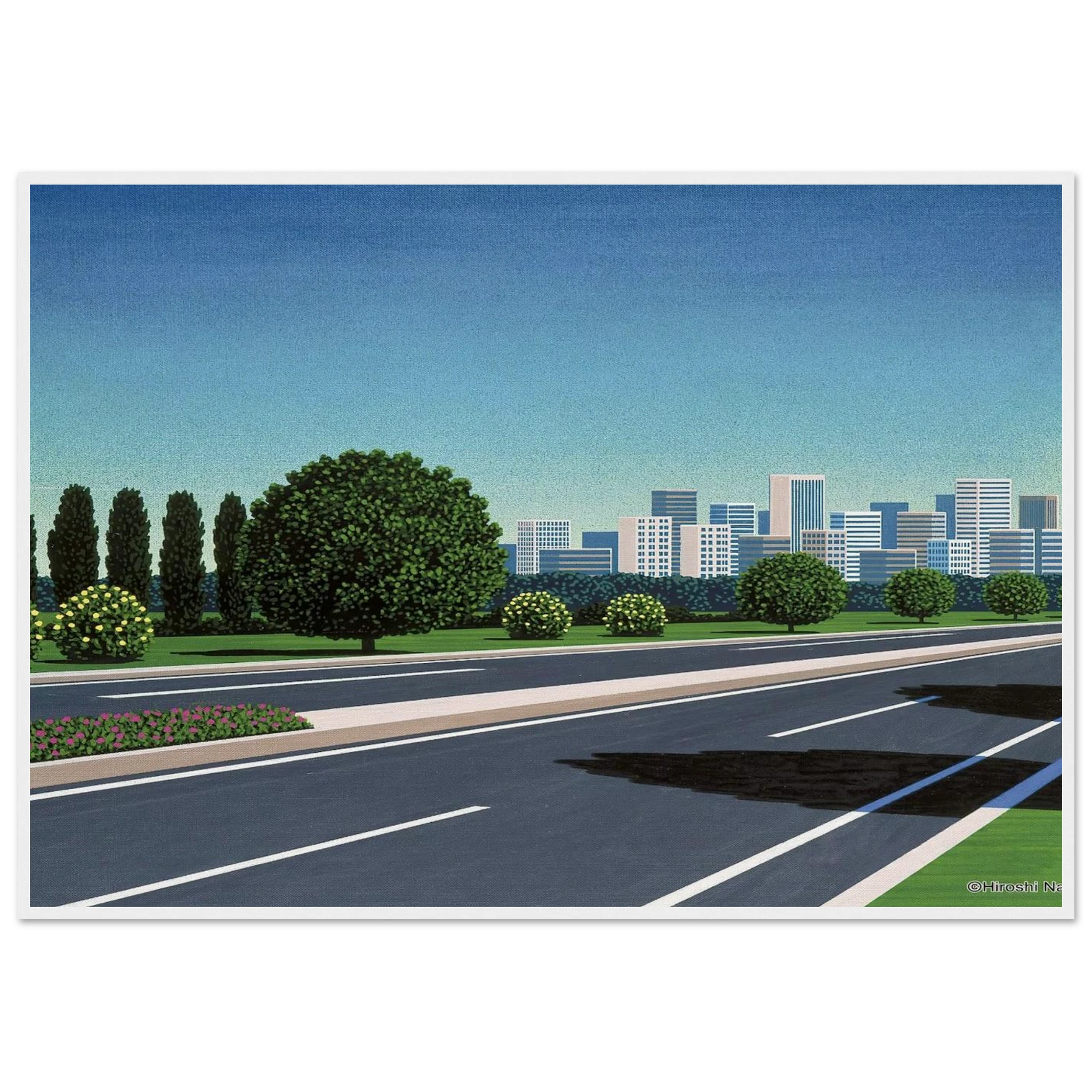 City Highway Framed Poster | Hiroshi Nagai Framed Prints Wall Art | Hiroshi Nagai Prints