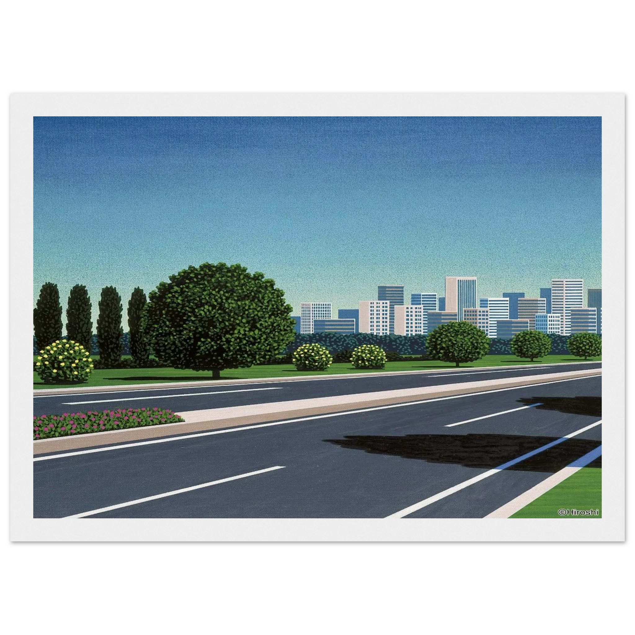 City Highway Framed Poster | Hiroshi Nagai Framed Prints Wall Art | Hiroshi Nagai Prints