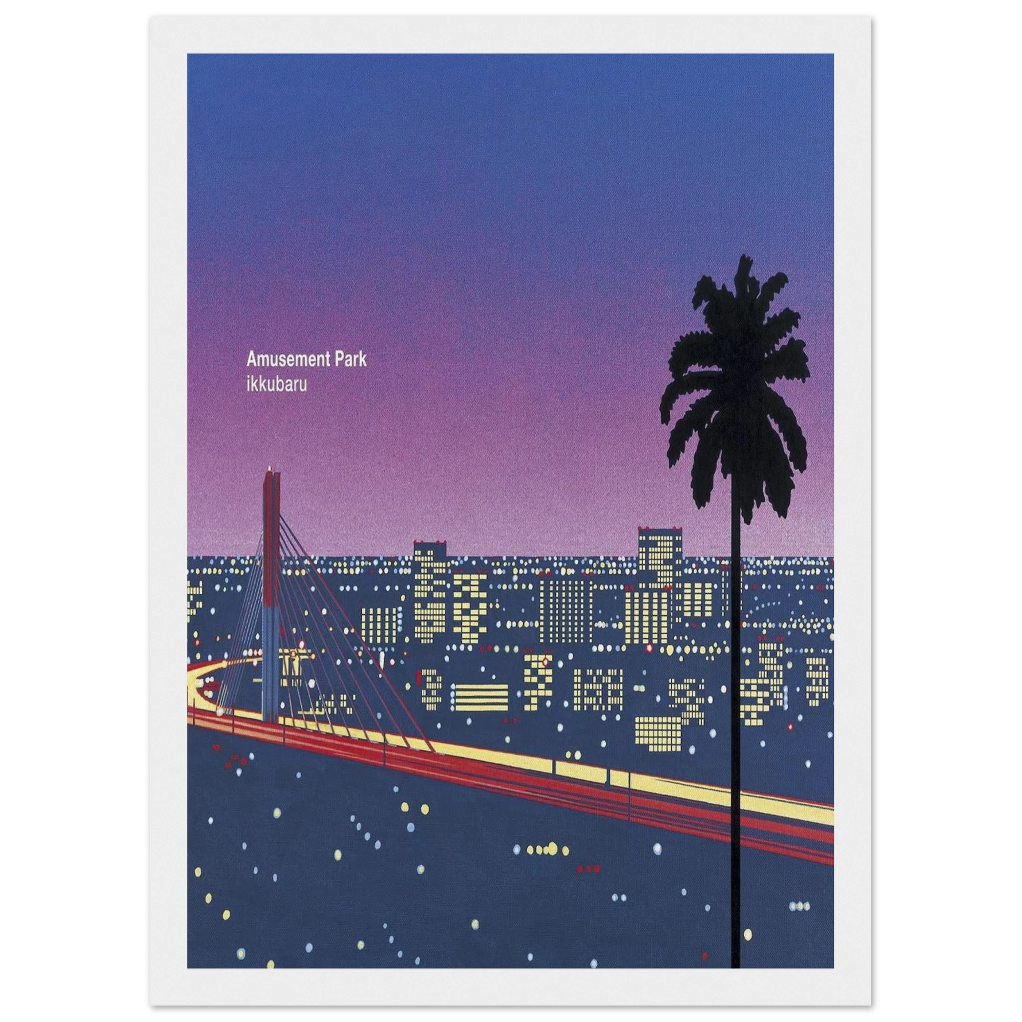 Ikkubaru Amusement City Framed Poster | Hiroshi Nagai Framed Prints Wall Art | Hiroshi Nagai Prints