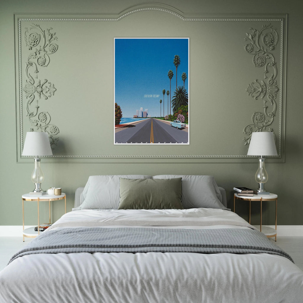 Southern Freeway Pictured Resort Framed Poster | Hiroshi Nagai Framed Prints Wall Art | Hiroshi Nagai Prints