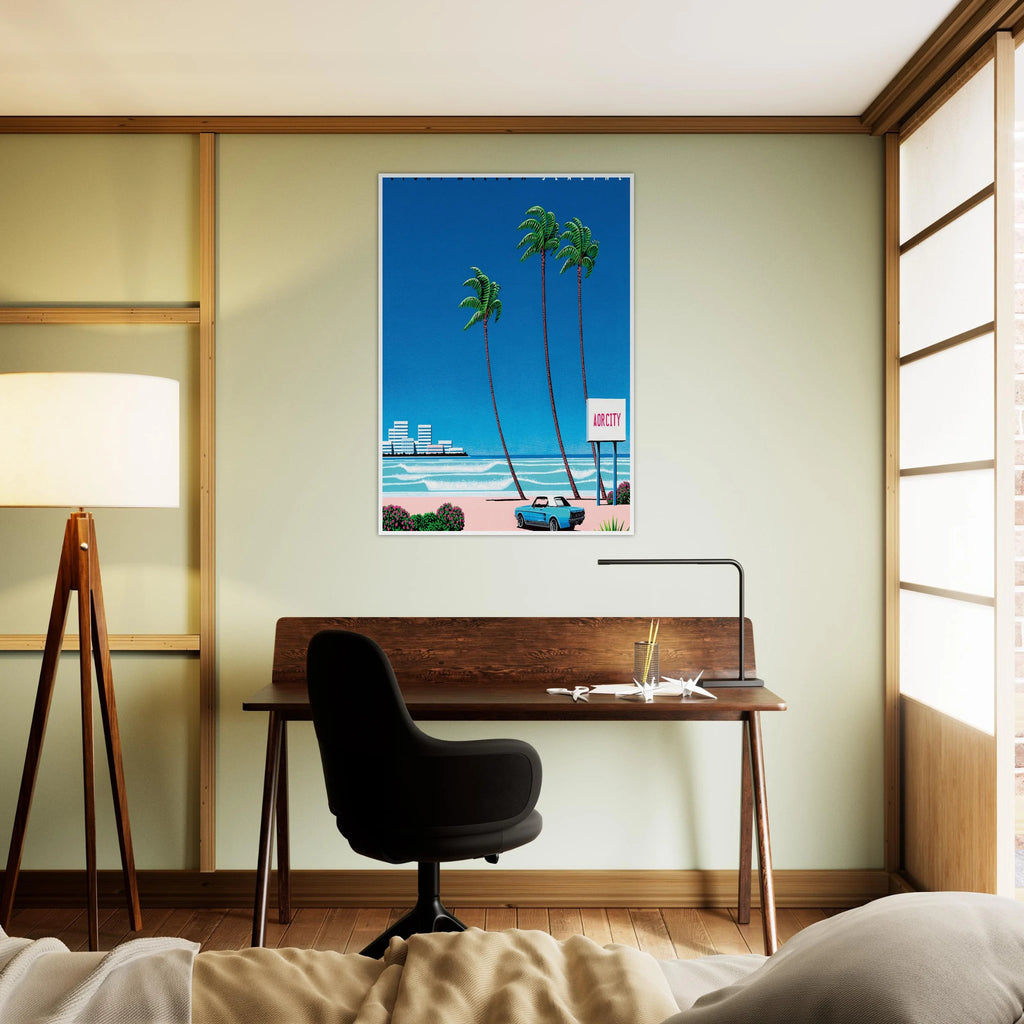 Light Mellow Sealine Framed Poster | Hiroshi Nagai Framed Prints Wall Art | Hiroshi Nagai Prints