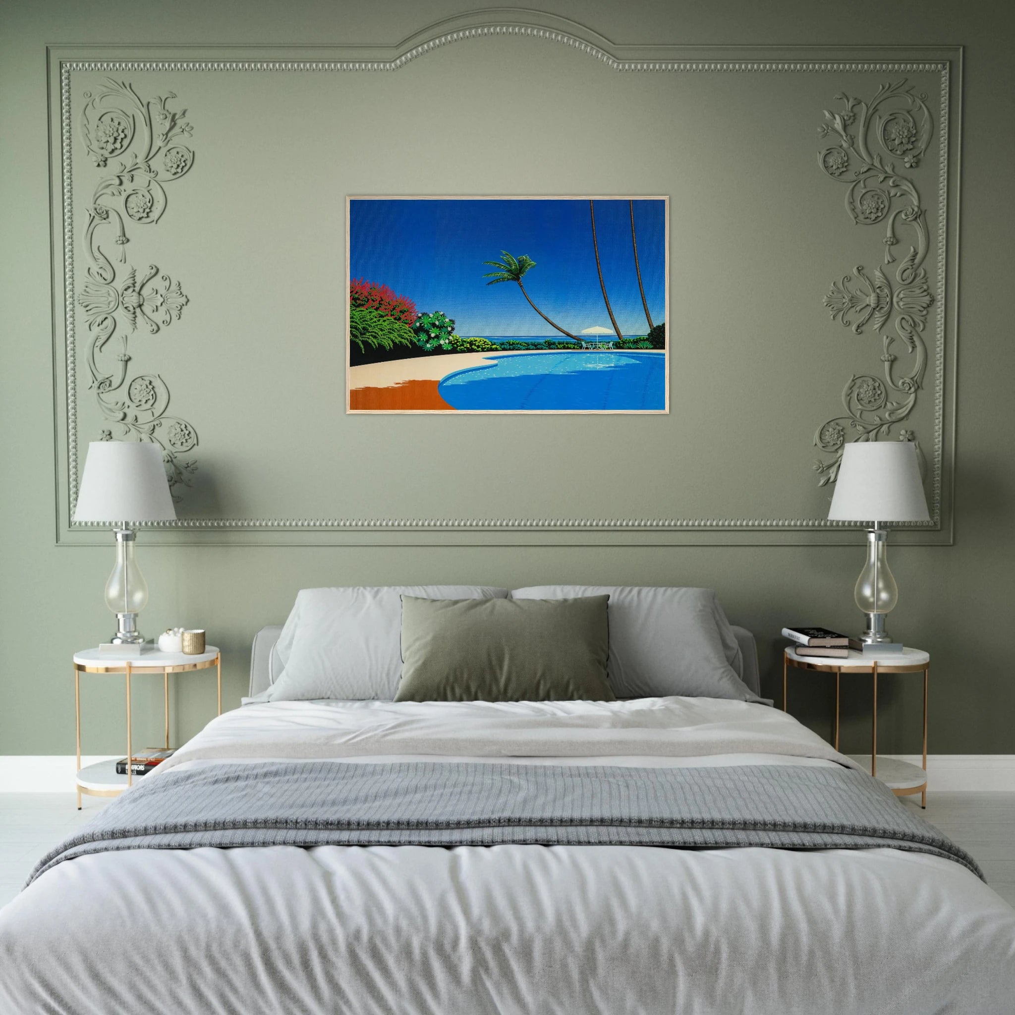 Shade of Palm Grove II Framed Poster | Hiroshi Nagai Framed Prints Wall Art | Hiroshi Nagai Prints