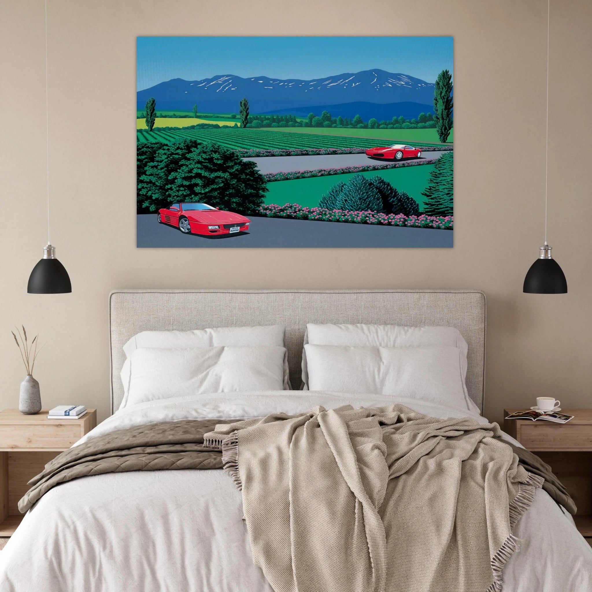 Ferraris traversing the lands Poster | Hiroshi Nagai Poster | Hiroshi Nagai Prints
