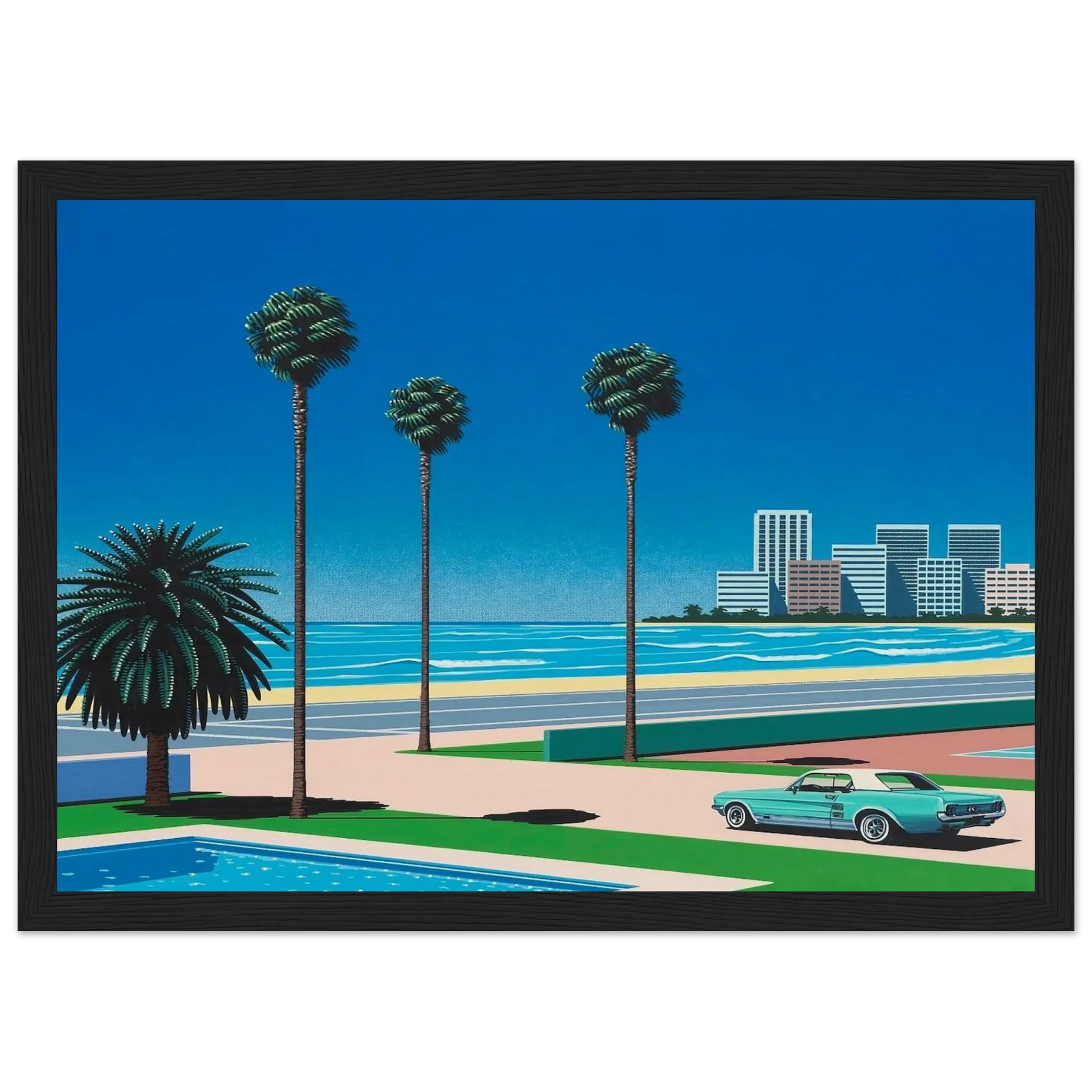 Sunshine Reggae Framed Poster | Hiroshi Nagai Framed Prints Wall Art | Hiroshi Nagai Prints