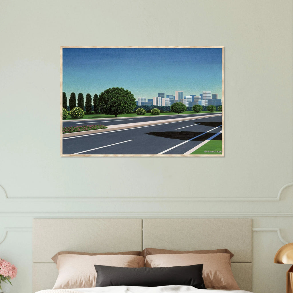 City Highway Framed Poster | Hiroshi Nagai Framed Prints Wall Art | Hiroshi Nagai Prints