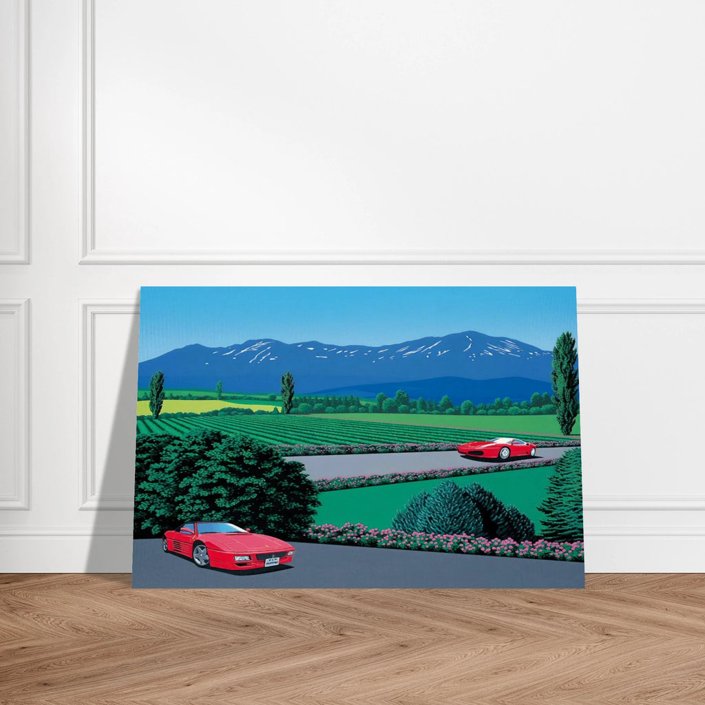 Ferraris traversing the lands Poster | Hiroshi Nagai Poster | Hiroshi Nagai Prints