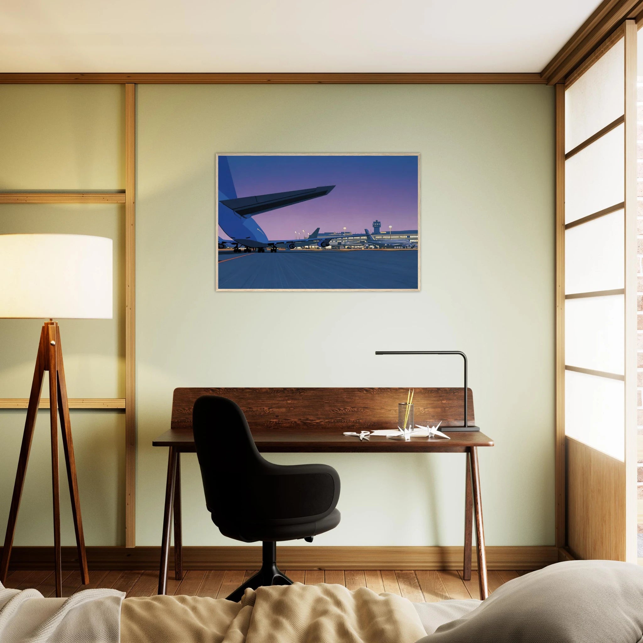 Taxiway Framed Poster | Hiroshi Nagai Framed Prints Wall Art | Hiroshi Nagai Prints