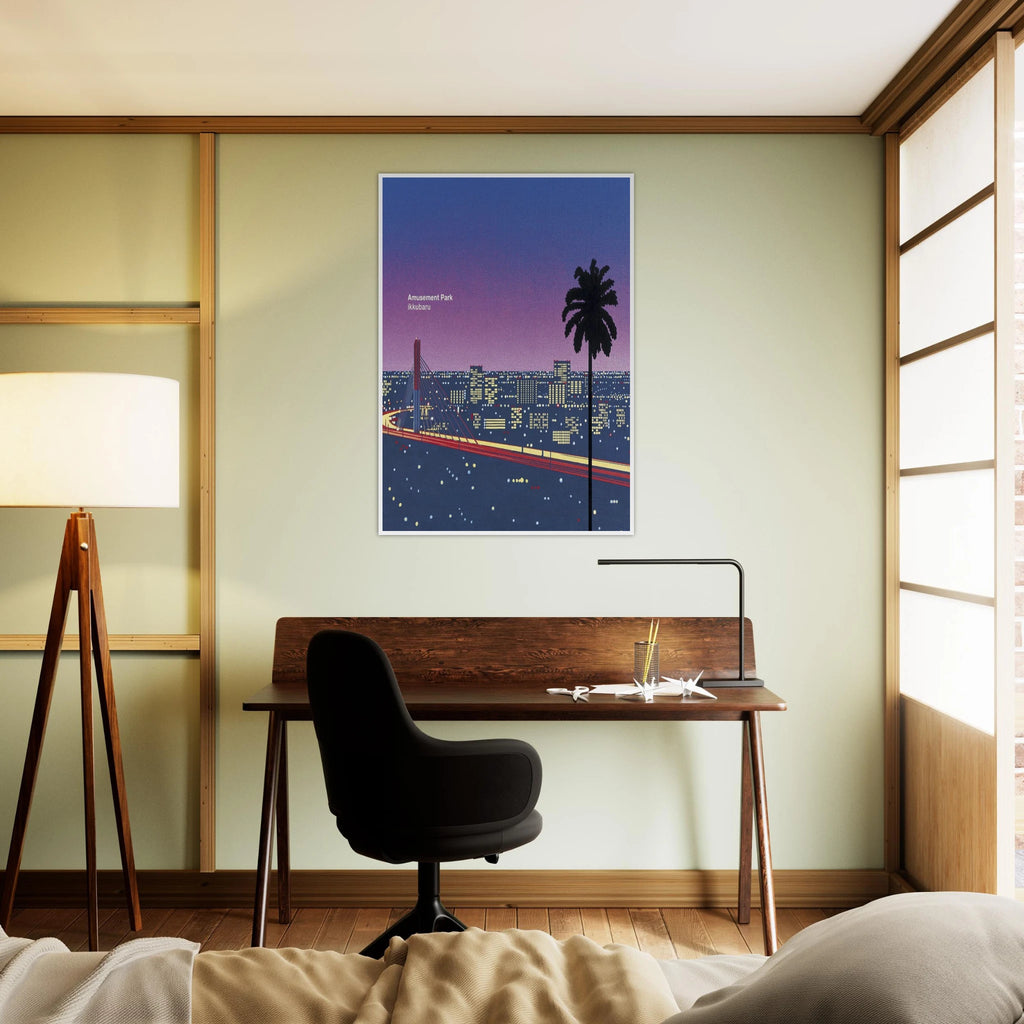 Ikkubaru Amusement City Framed Poster | Hiroshi Nagai Framed Prints Wall Art | Hiroshi Nagai Prints