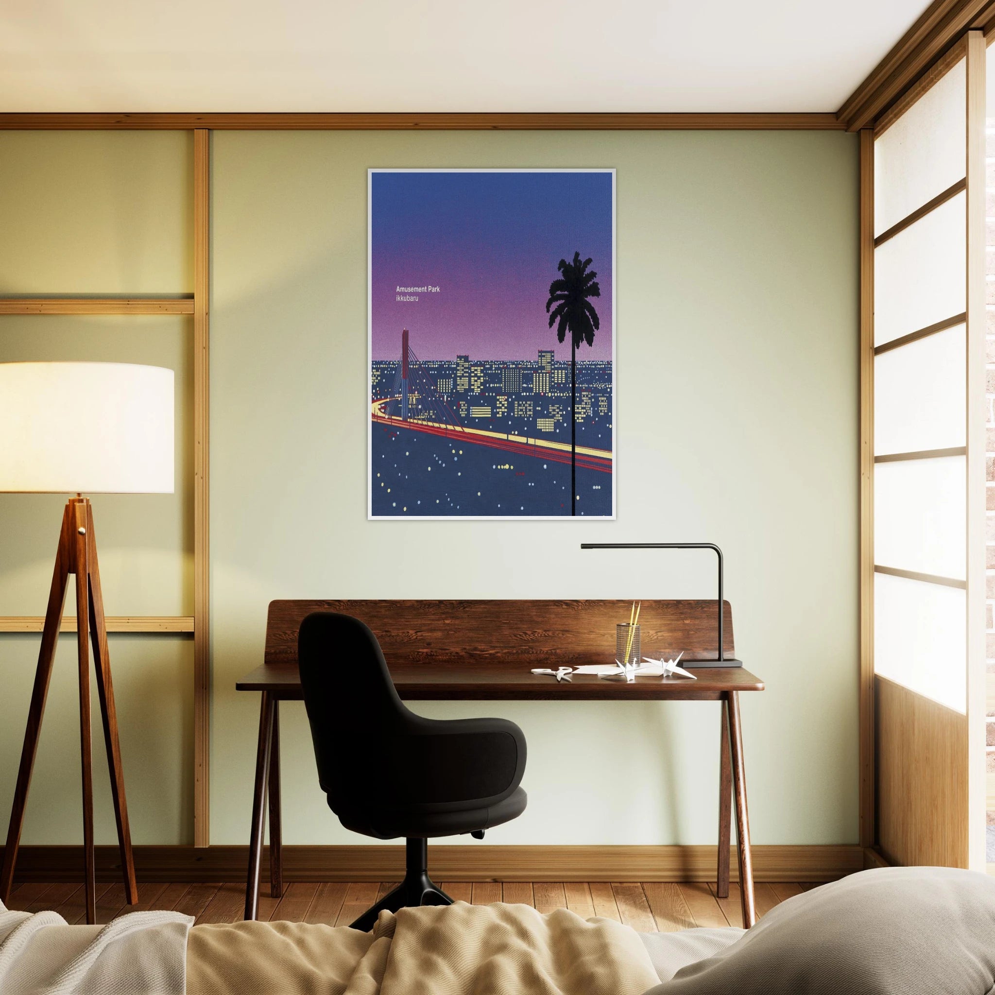 Ikkubaru Amusement City Framed Poster | Hiroshi Nagai Framed Prints Wall Art | Hiroshi Nagai Prints