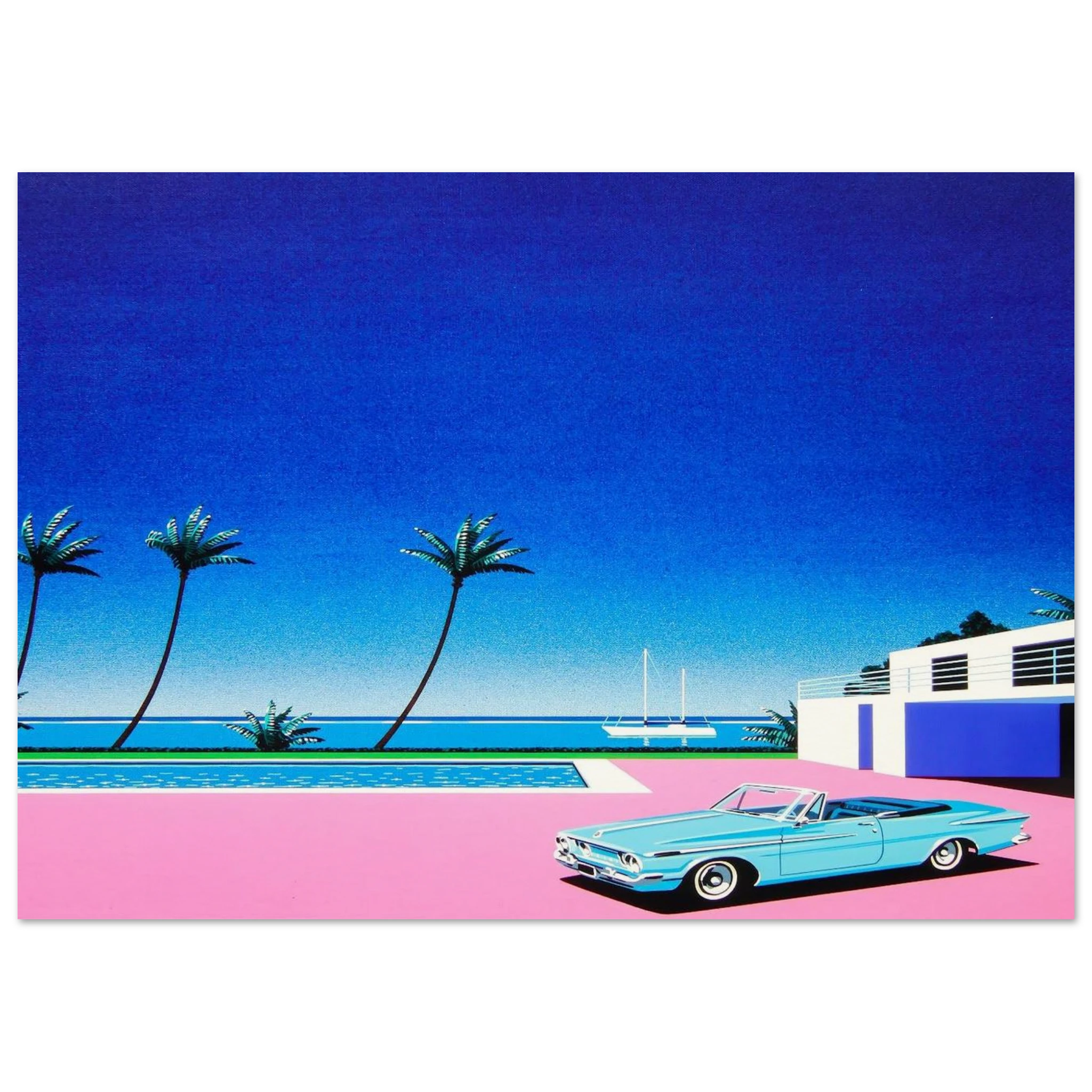 Pink Driveway Poster | Hiroshi Nagai Poster | Hiroshi Nagai Prints