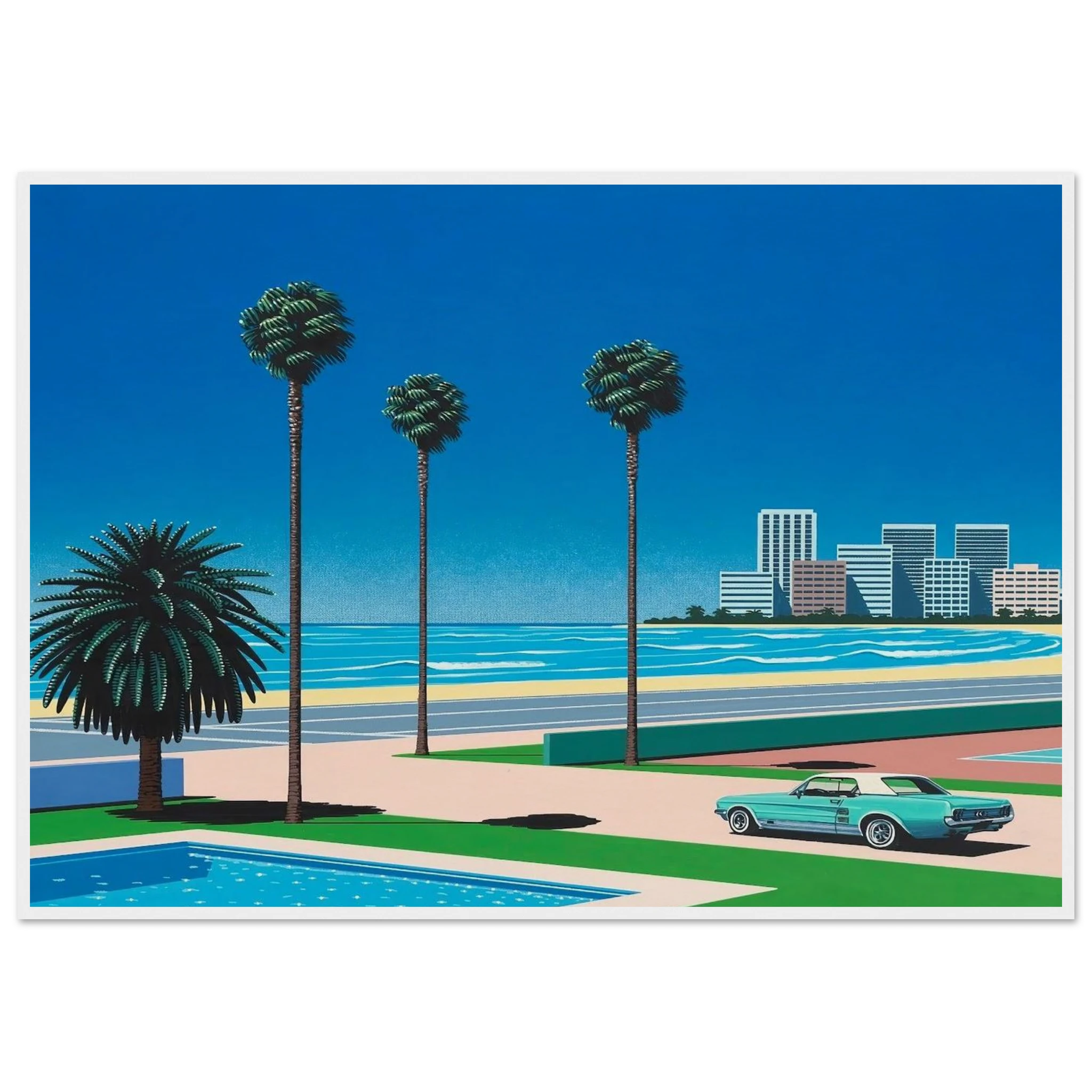 Sunshine Reggae Framed Poster | Hiroshi Nagai Framed Prints Wall Art | Hiroshi Nagai Prints