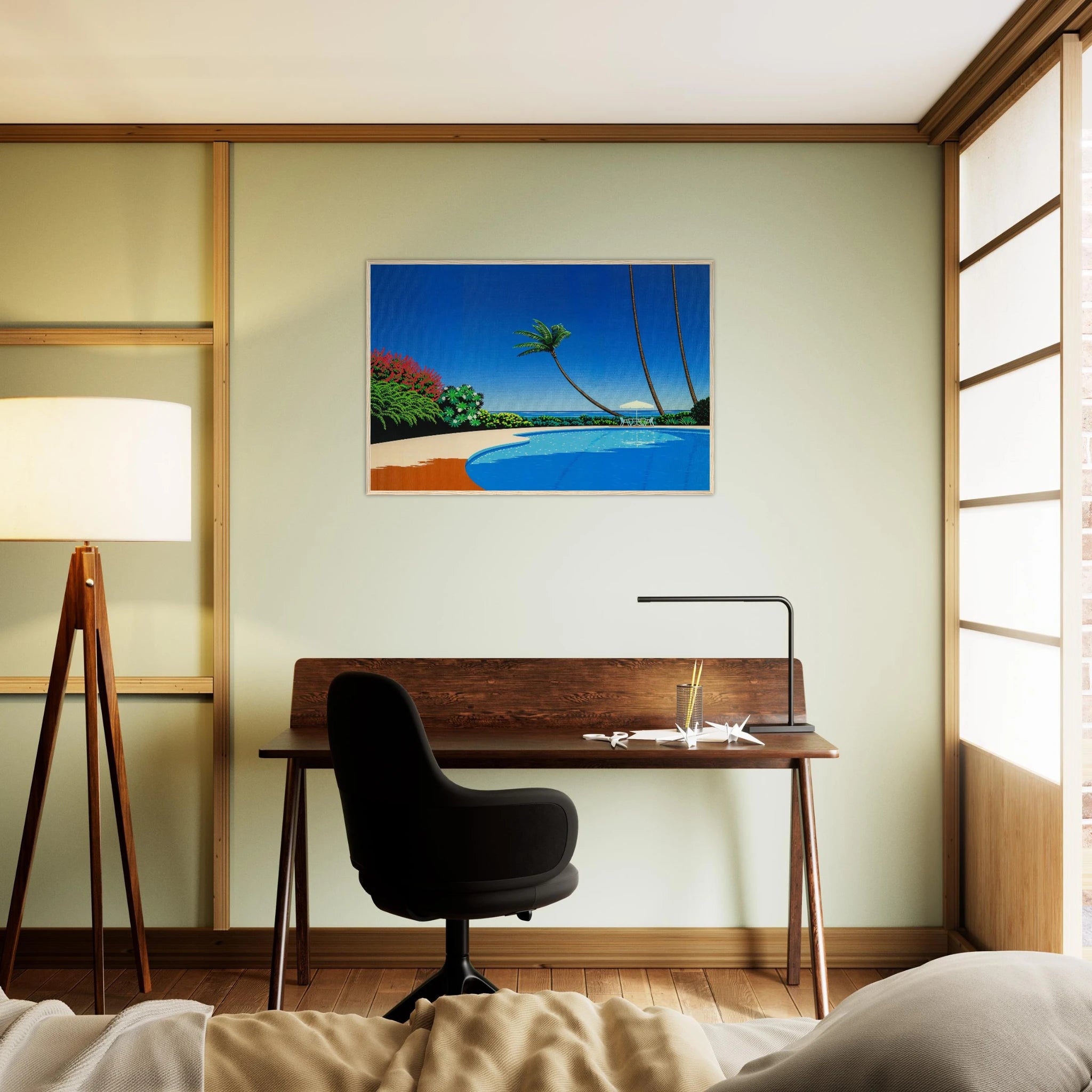 Shade of Palm Grove II Framed Poster | Hiroshi Nagai Framed Prints Wall Art | Hiroshi Nagai Prints