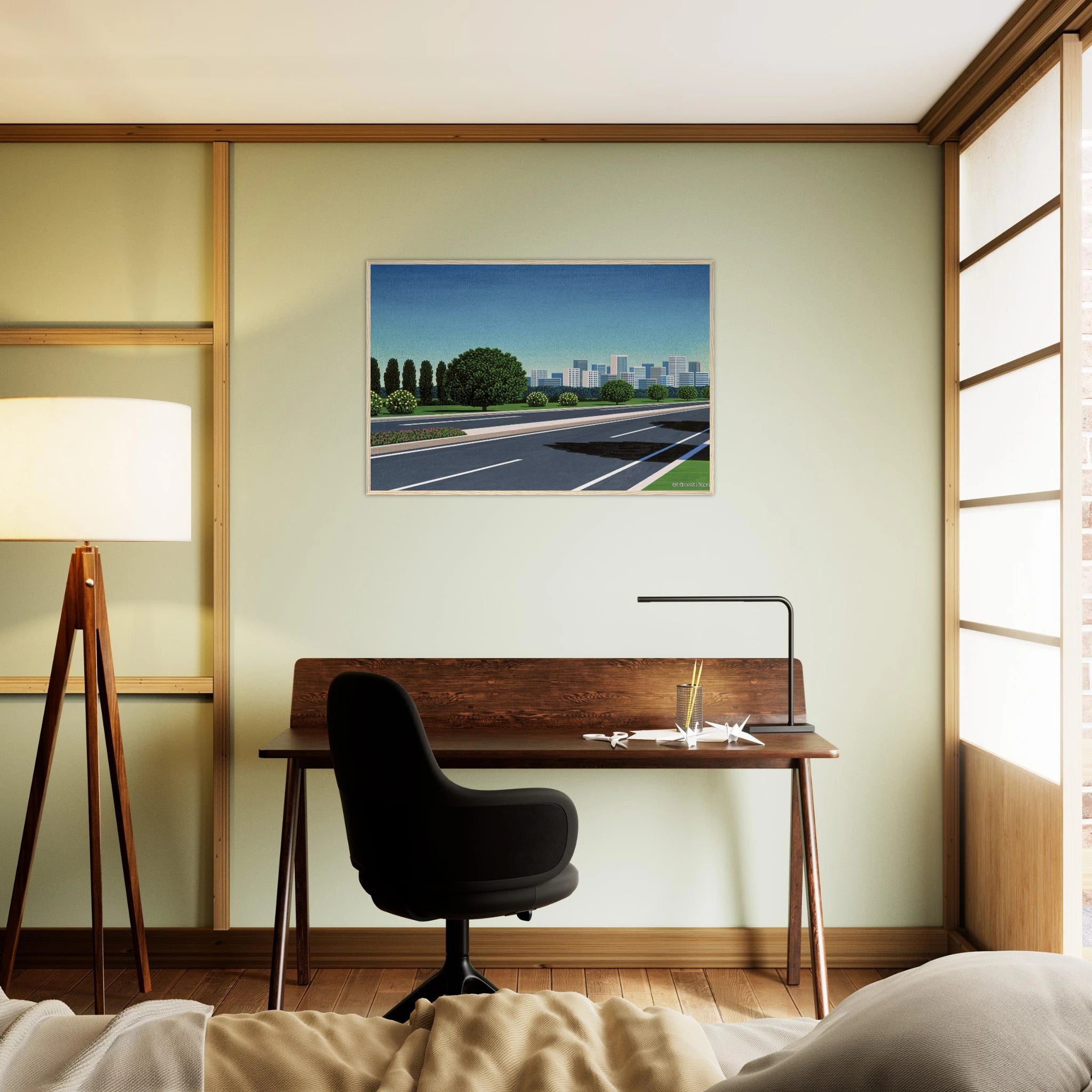 City Highway Framed Poster | Hiroshi Nagai Framed Prints Wall Art | Hiroshi Nagai Prints