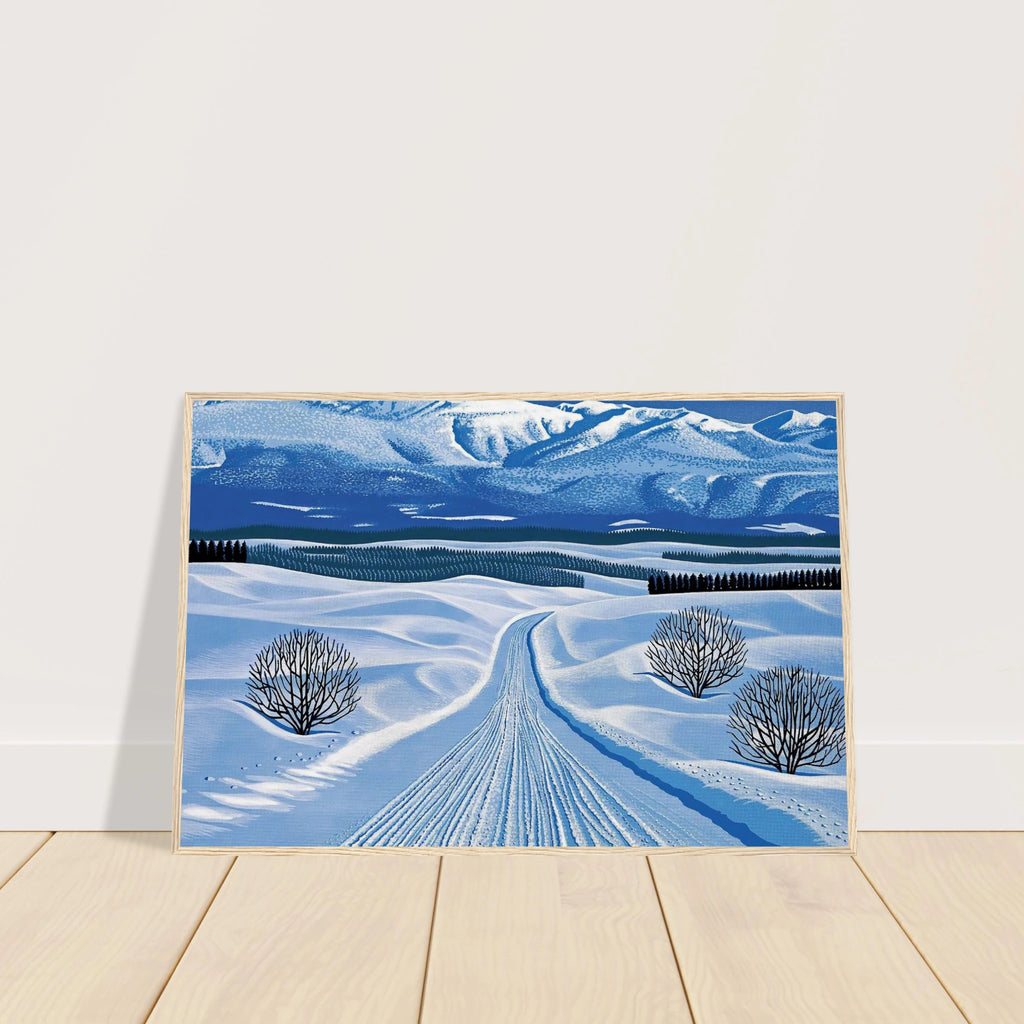 Winter Roads Framed Poster | Hiroshi Nagai Framed Prints Wall Art | Hiroshi Nagai Prints