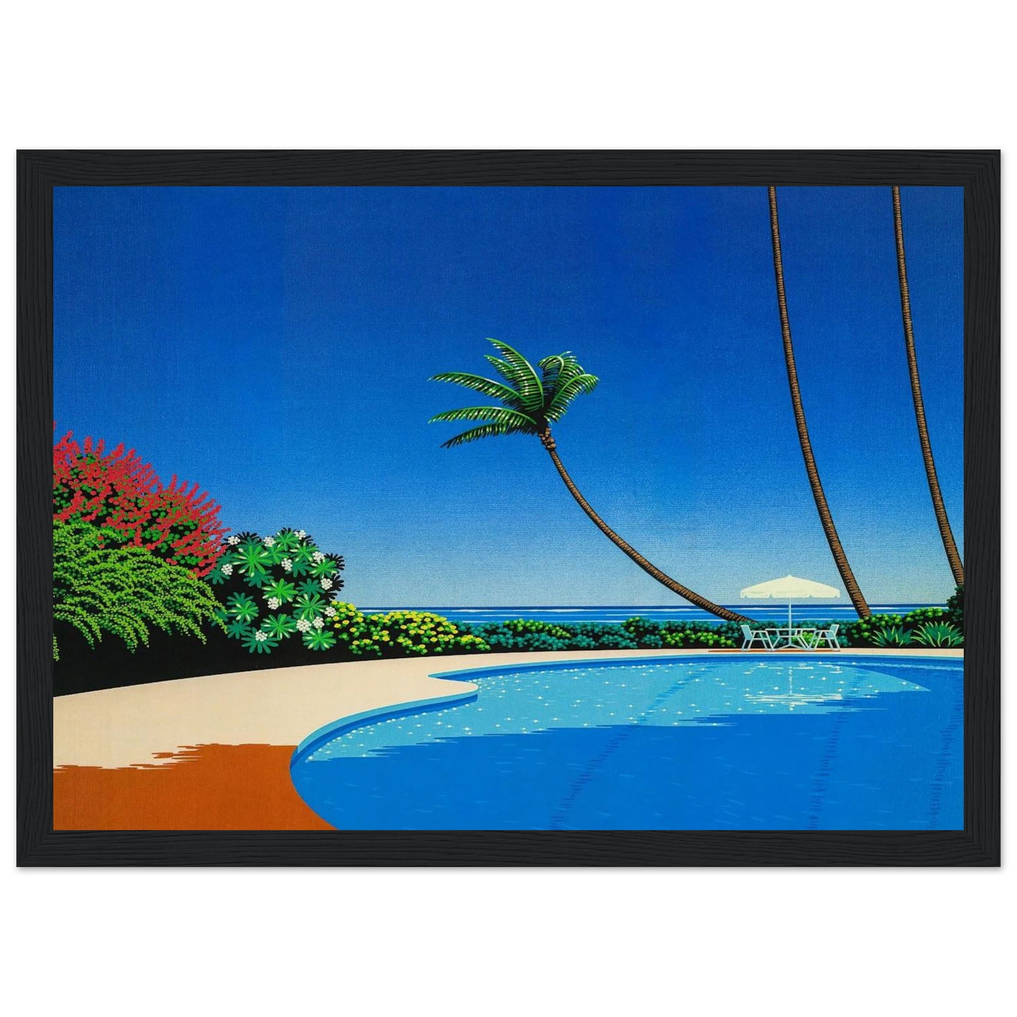 Shade of Palm Grove II Framed Poster | Hiroshi Nagai Framed Prints Wall Art | Hiroshi Nagai Prints