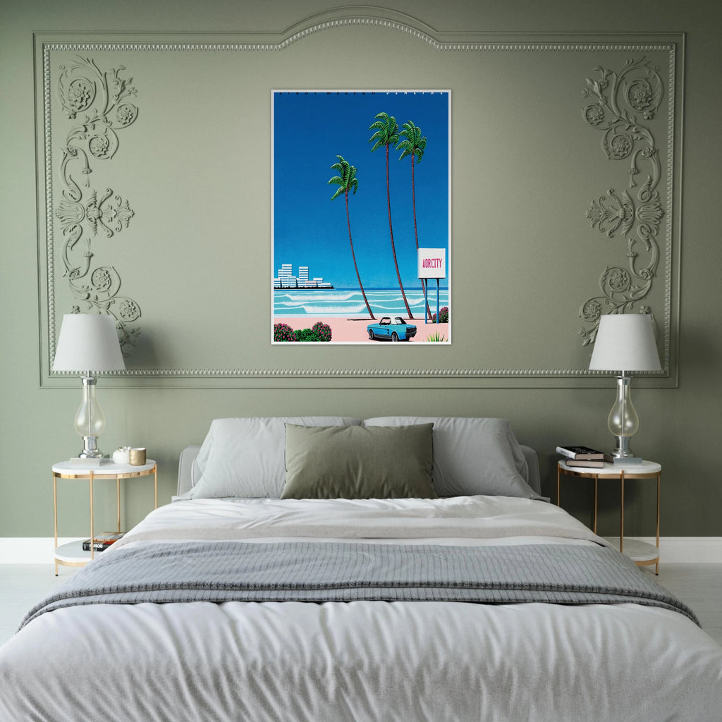 Light Mellow Sealine Framed Poster | Hiroshi Nagai Framed Prints Wall Art | Hiroshi Nagai Prints