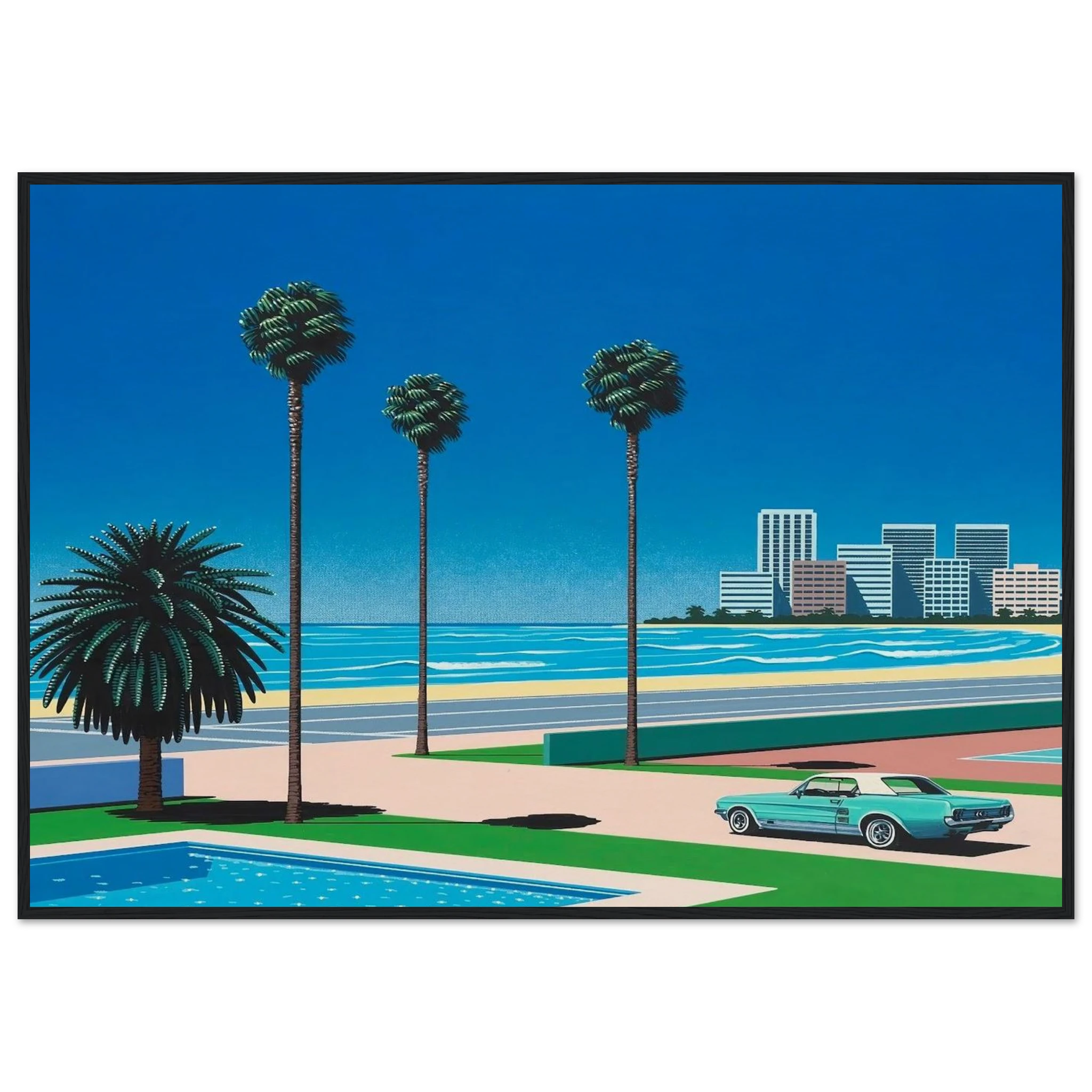 Sunshine Reggae Framed Poster | Hiroshi Nagai Framed Prints Wall Art | Hiroshi Nagai Prints