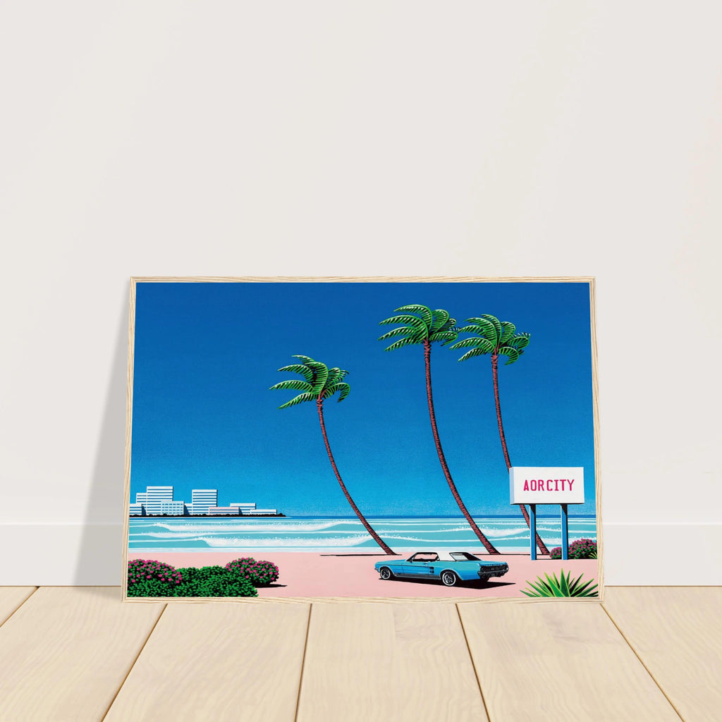 Light Mellow Sealine Framed Poster | Hiroshi Nagai Framed Prints Wall Art | Hiroshi Nagai Prints