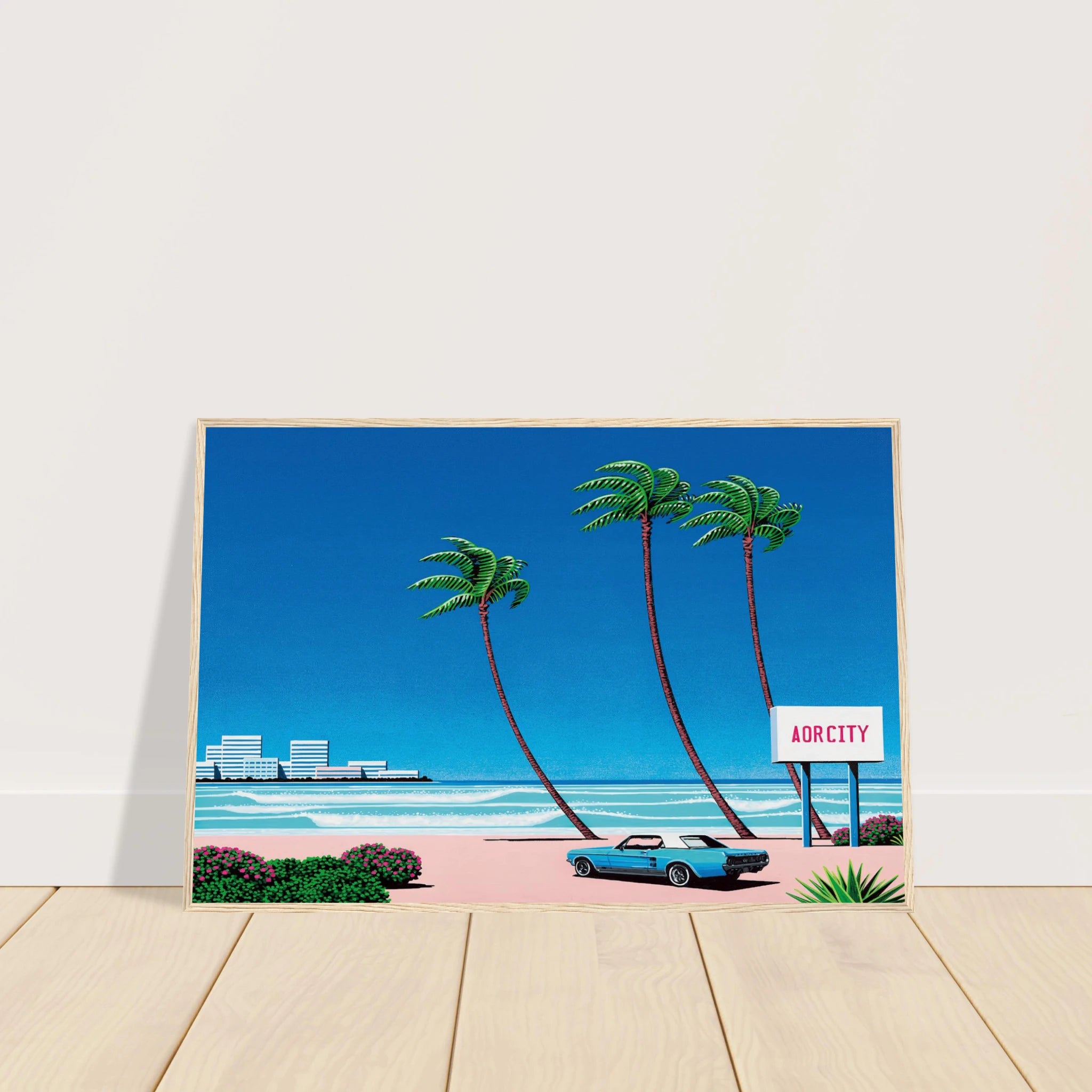 Light Mellow Sealine Framed Poster | Hiroshi Nagai Framed Prints Wall Art | Hiroshi Nagai Prints