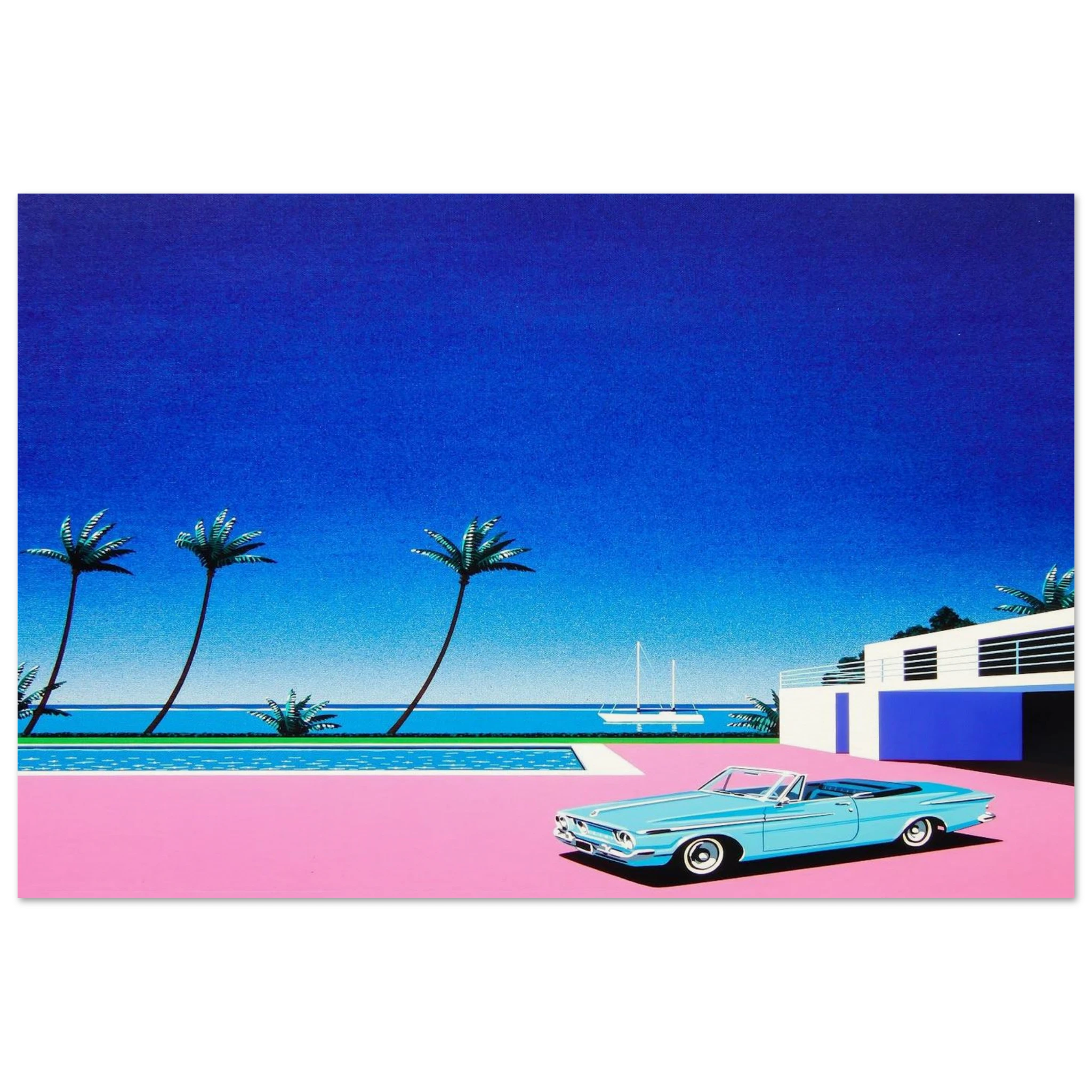 Pink Driveway Poster | Hiroshi Nagai Poster | Hiroshi Nagai Prints