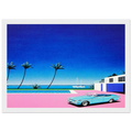 Pink Driveway Framed Poster | Hiroshi Nagai Framed Prints Wall Art | Hiroshi Nagai Prints