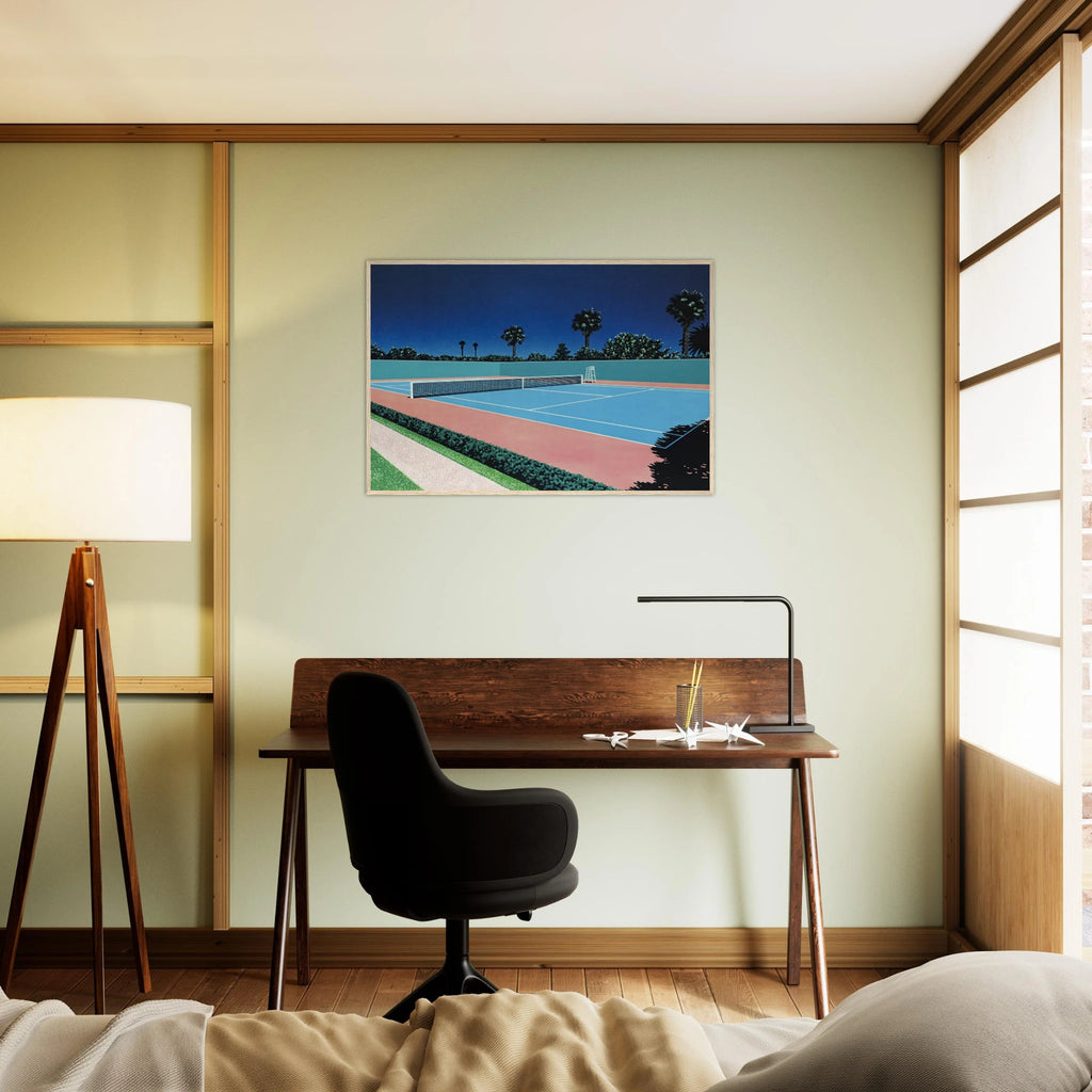 Tennis Court Framed Poster | Hiroshi Nagai Framed Prints Wall Art | Hiroshi Nagai Prints