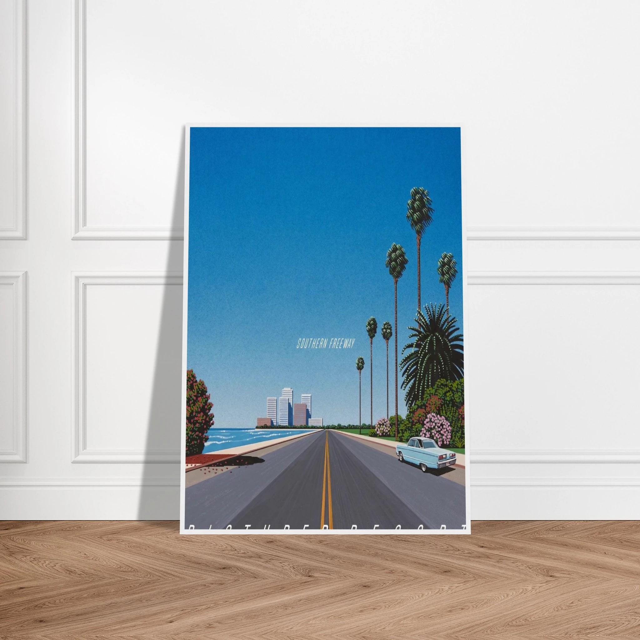 Southern Freeway Pictured Resort Framed Poster | Hiroshi Nagai Framed Prints Wall Art | Hiroshi Nagai Prints