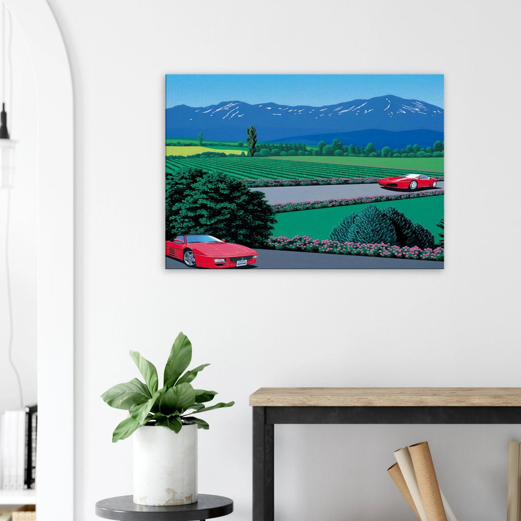 Ferraris traversing the lands Canvas | Hiroshi Nagai Canvas | Hiroshi Nagai Prints