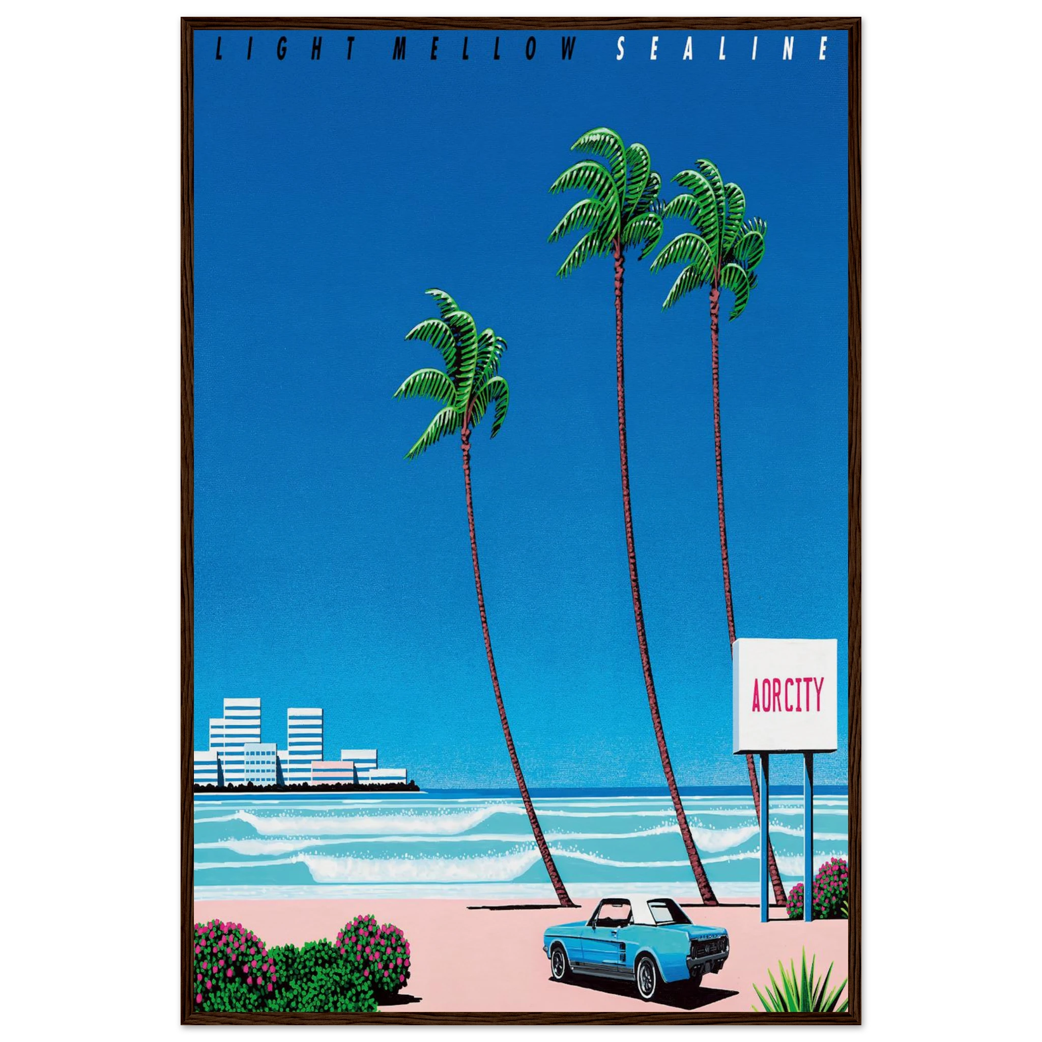Light Mellow Sealine Framed Poster | Hiroshi Nagai Framed Prints Wall Art | Hiroshi Nagai Prints