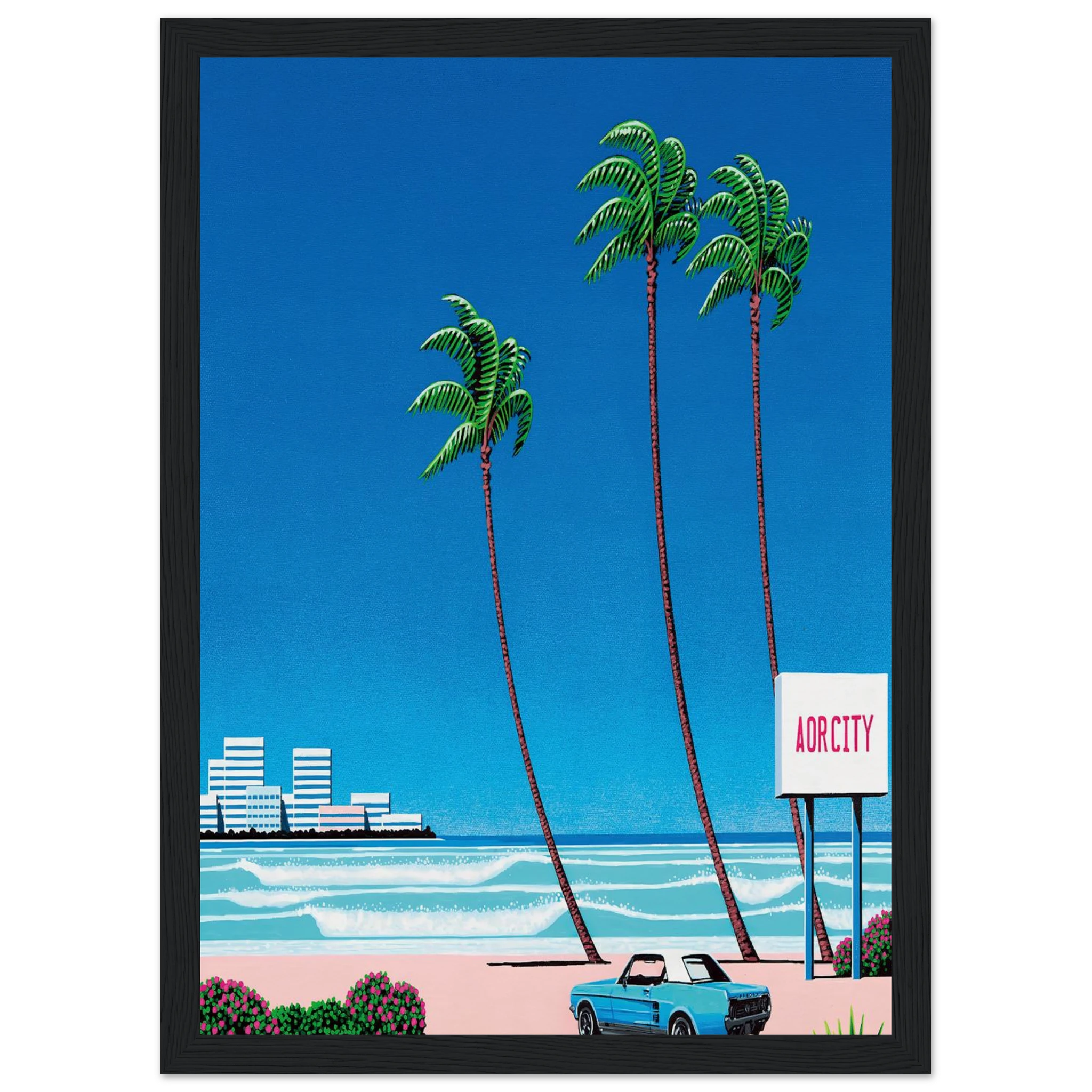 Light Mellow Sealine Framed Poster | Hiroshi Nagai Framed Prints Wall Art | Hiroshi Nagai Prints