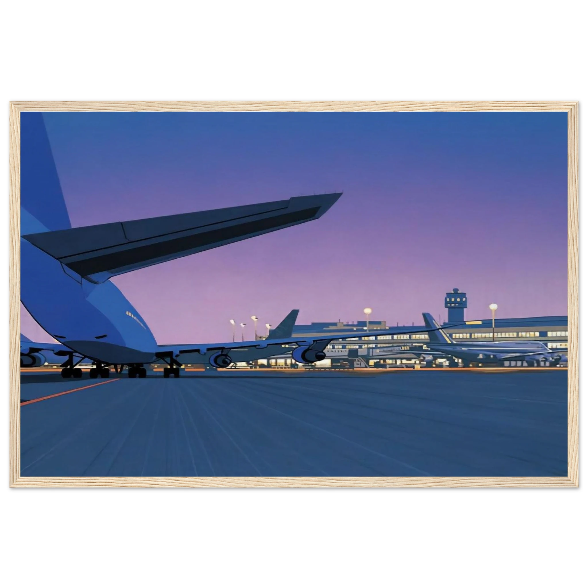 Taxiway Framed Poster | Hiroshi Nagai Framed Prints Wall Art | Hiroshi Nagai Prints